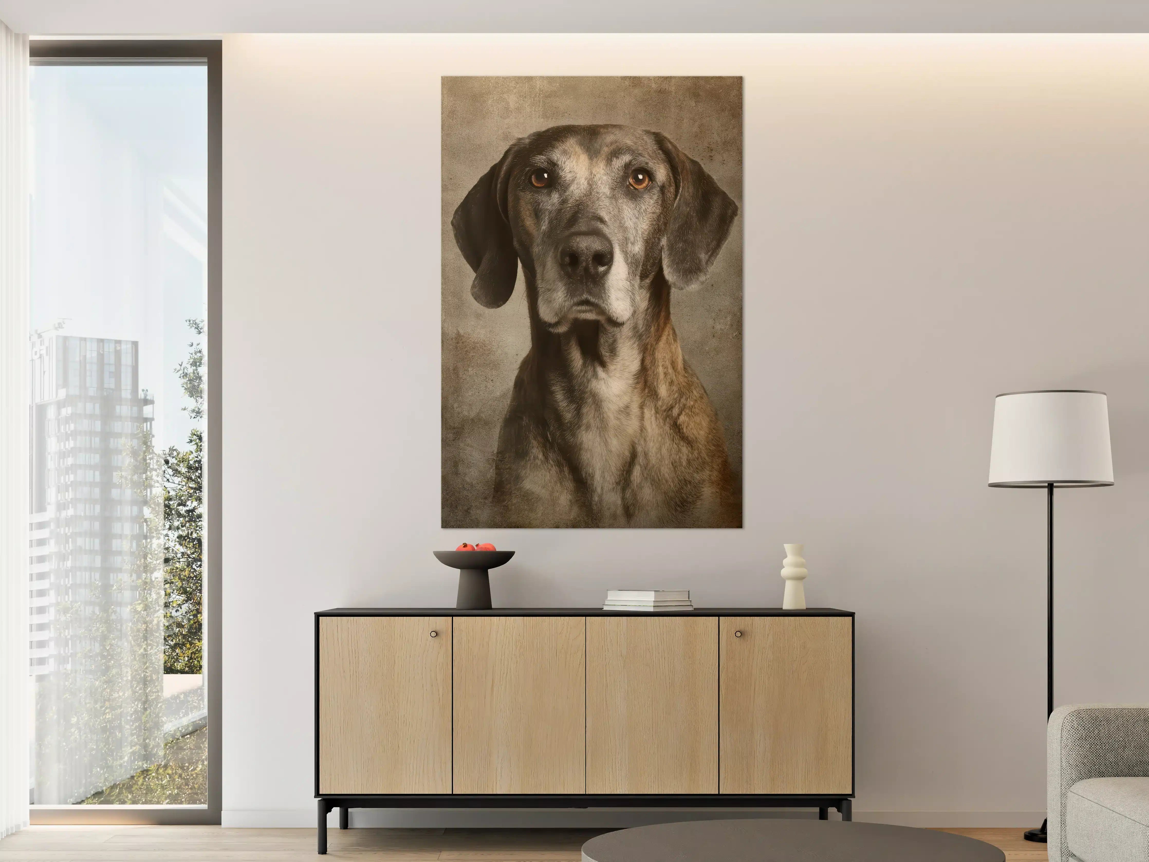 Große Wandbilder - Hundedichte Portraitaufnahme