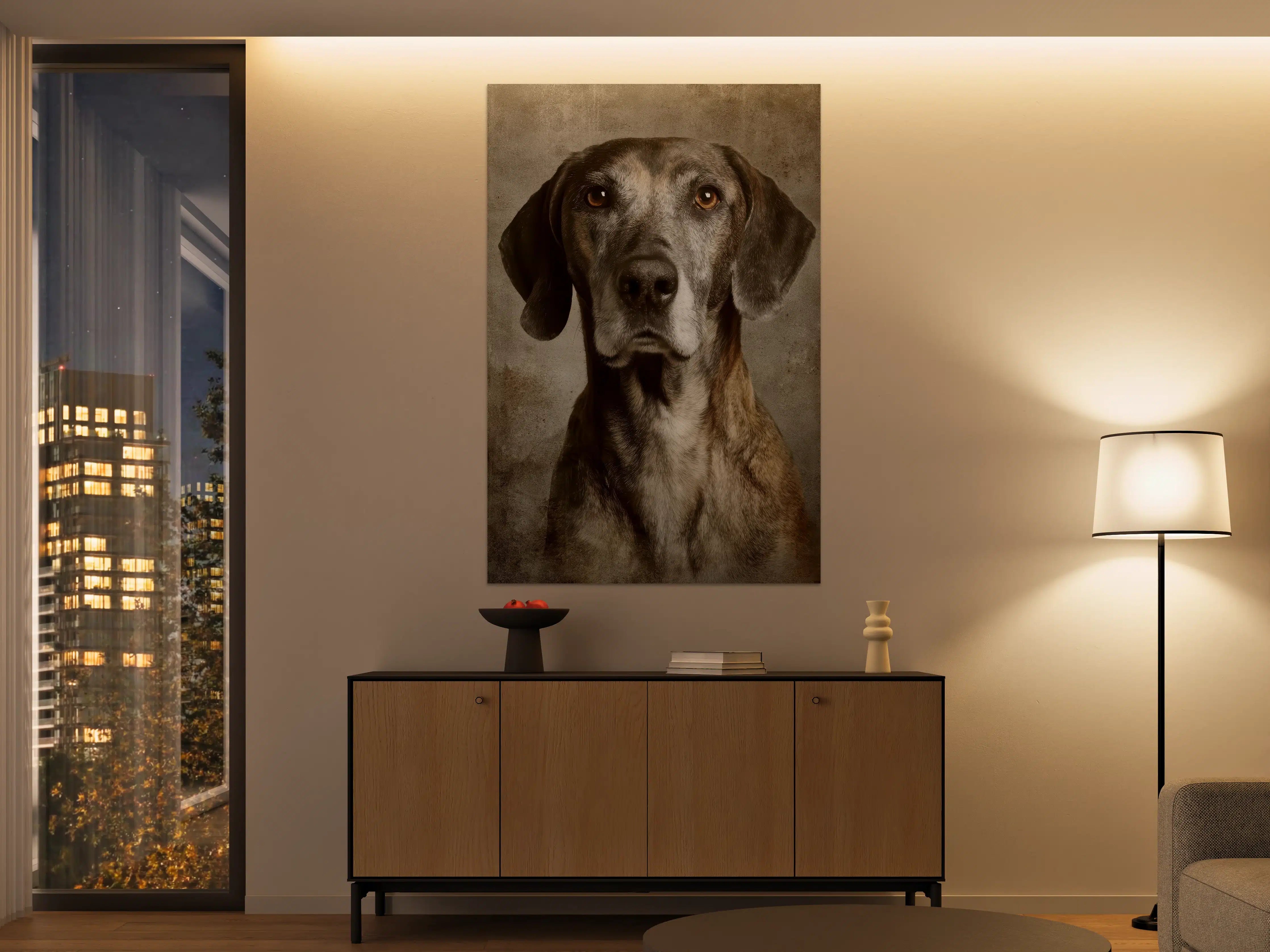 Große Wandbilder - Hundedichte Portraitaufnahme