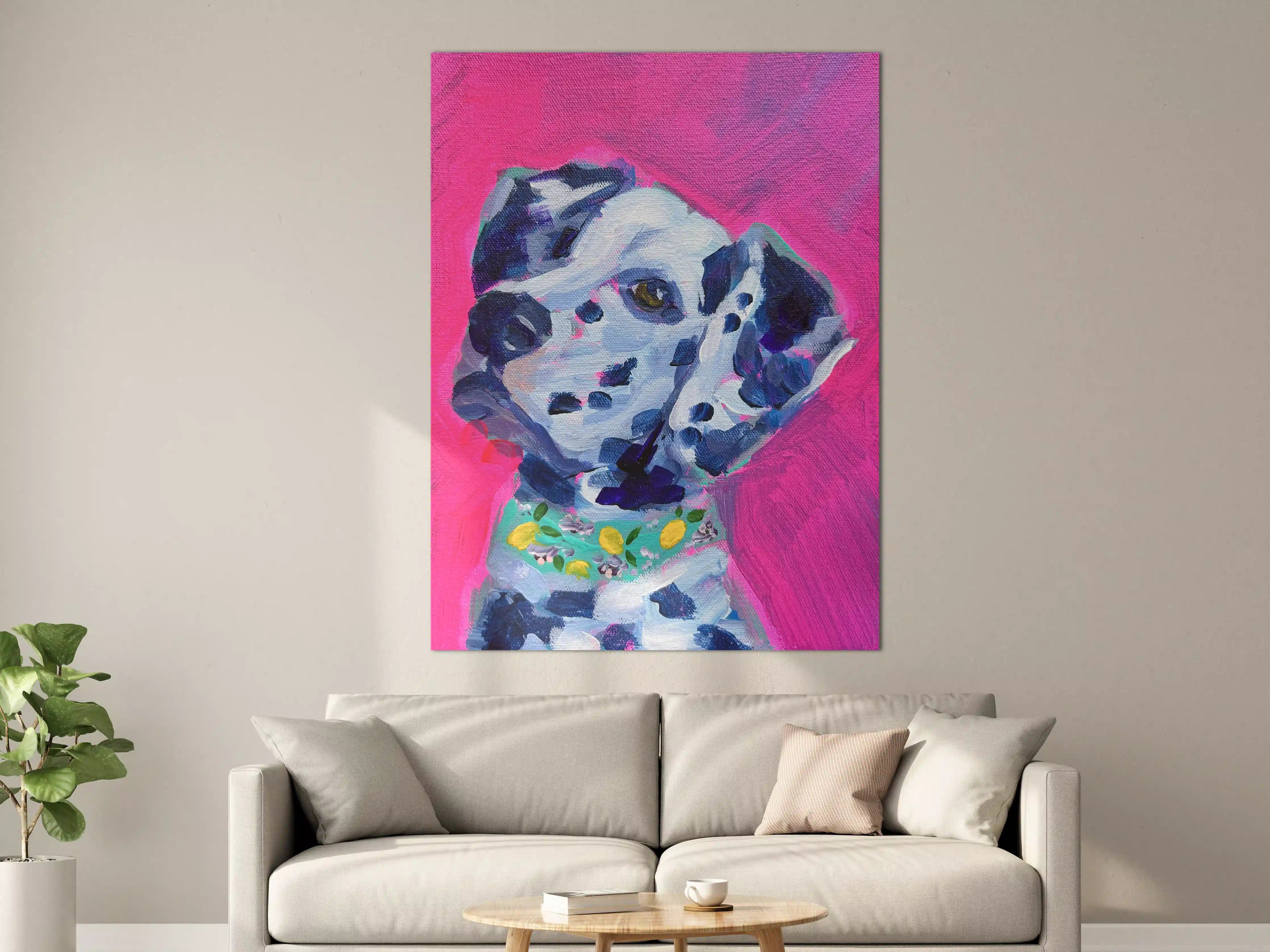 Große Wandbilder - Hundeportrait in leuchtenden Farben