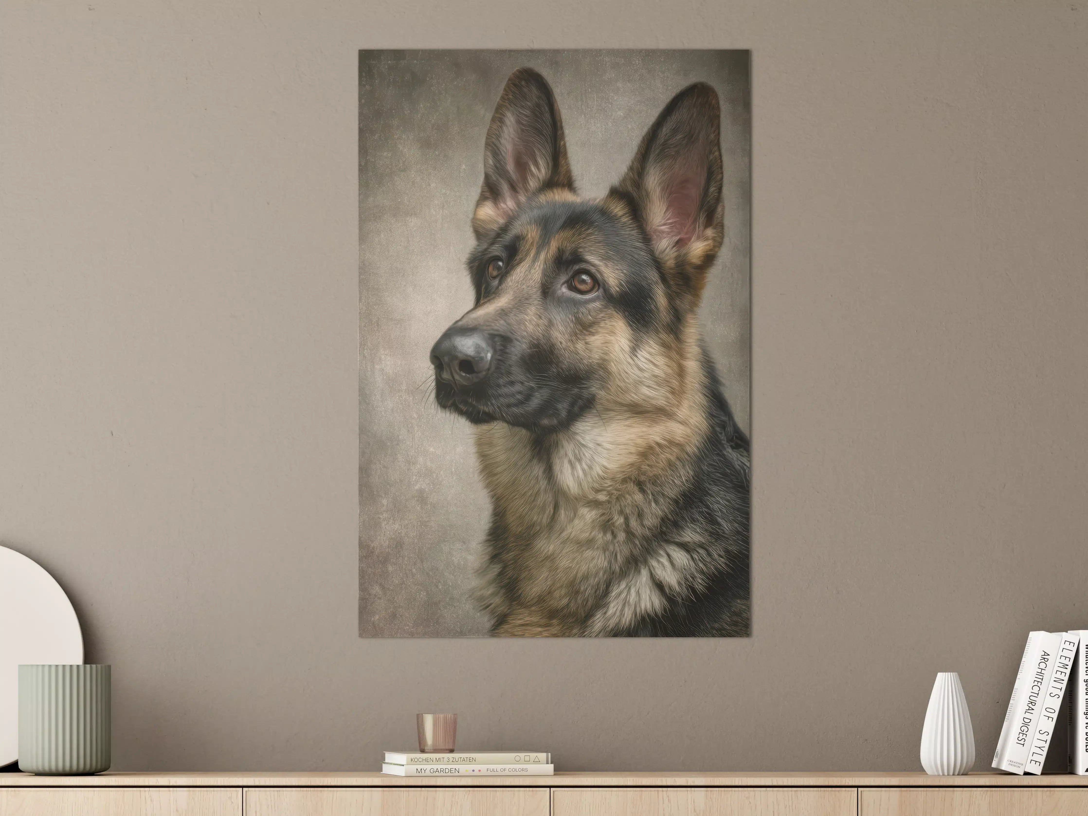 Große Wandbilder - Hundeportrait mit natürlichem Hintergrund