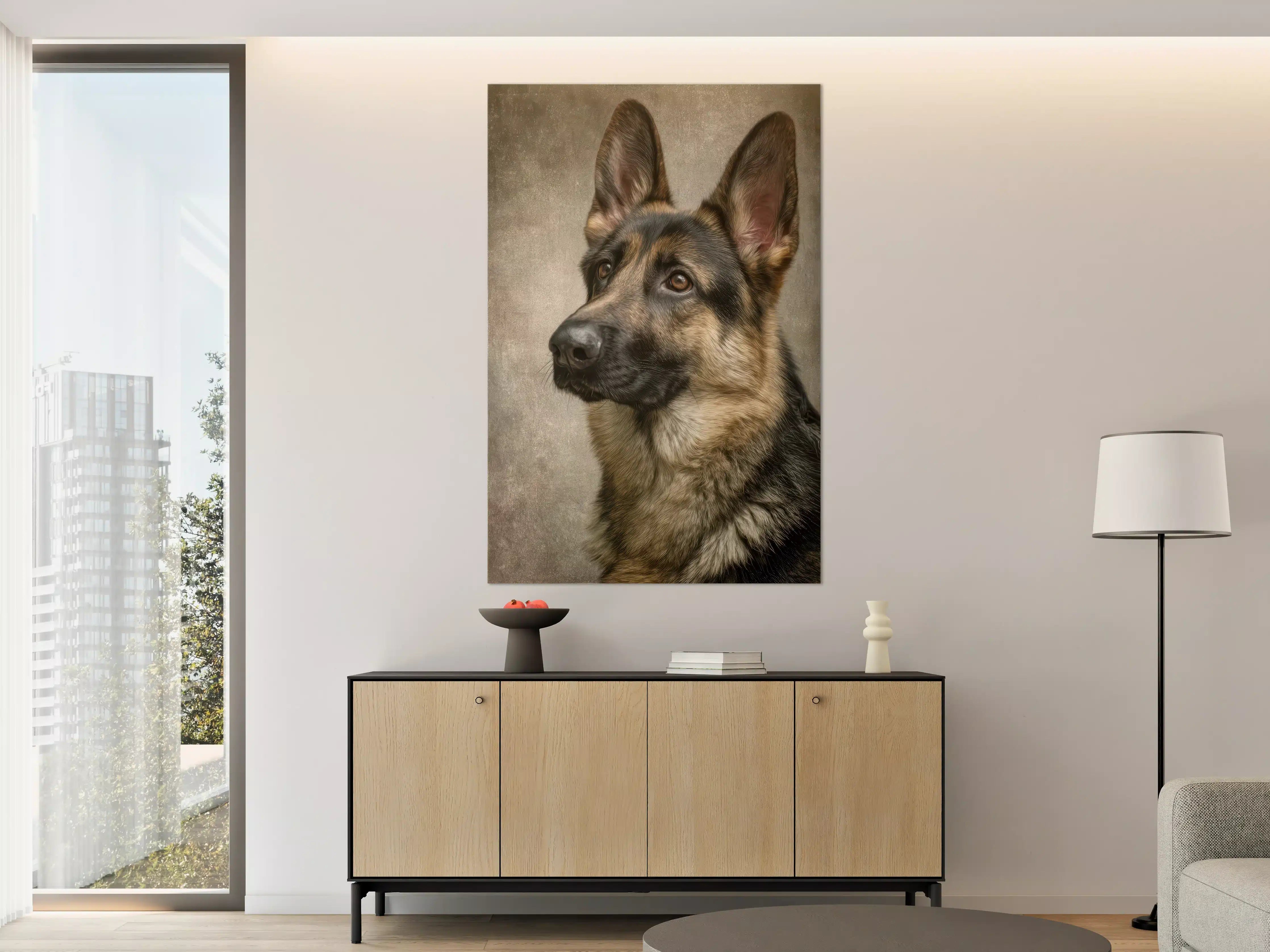 Große Wandbilder - Hundeportrait mit natürlichem Hintergrund