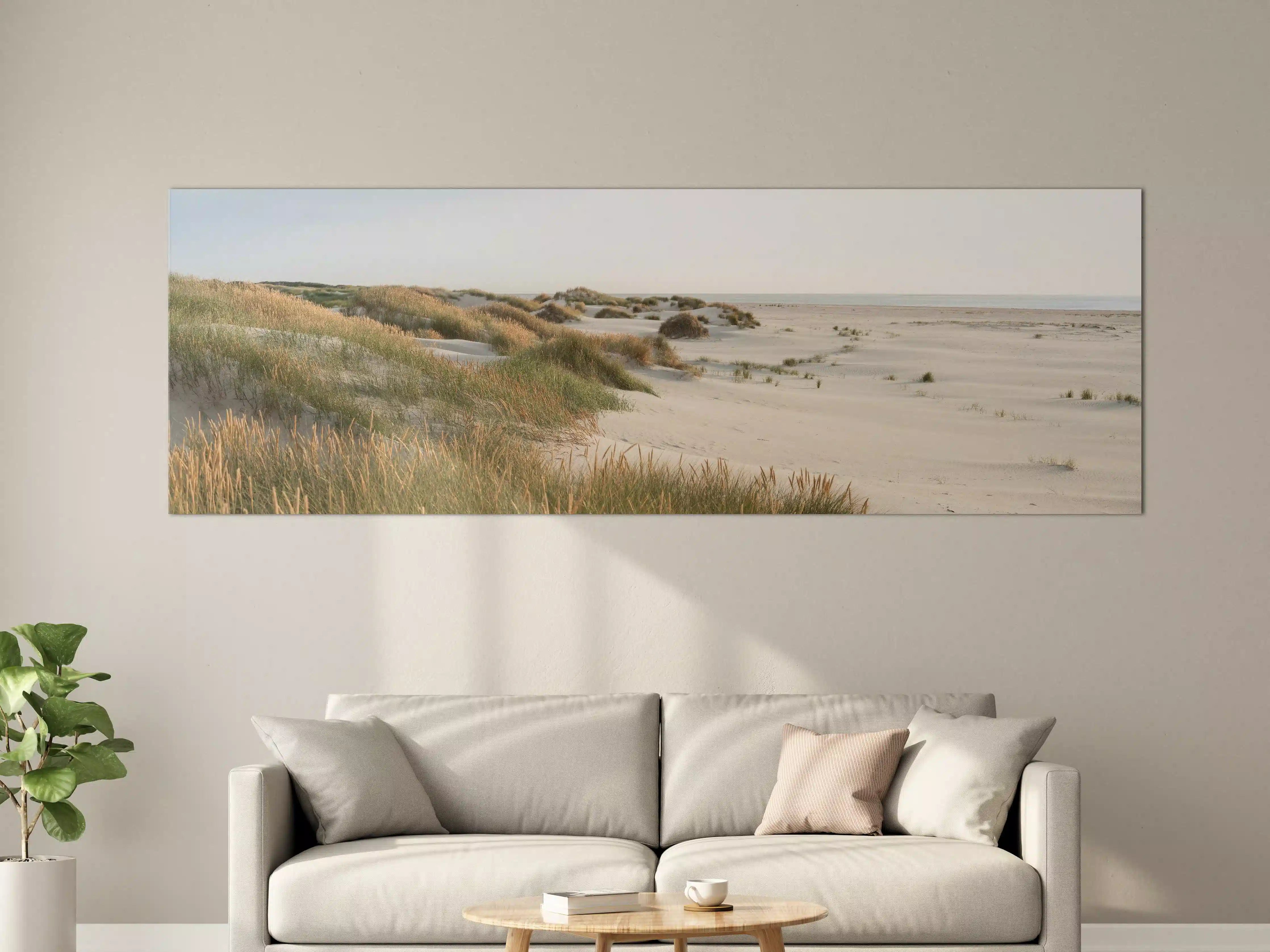 Große Wandbilder - Idyllische Küstenlandschaft mit Strandsand