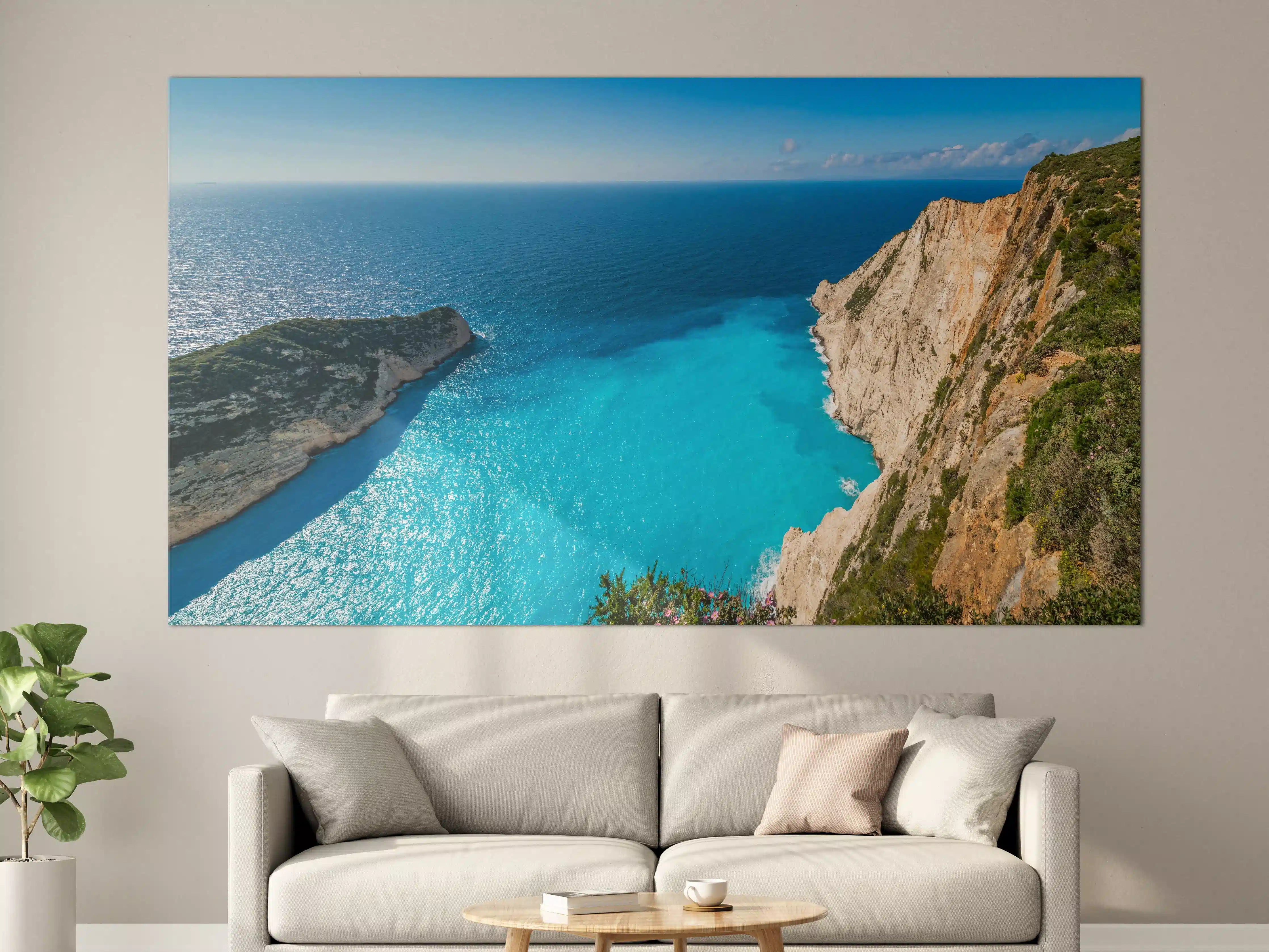 Große Wandbilder - Idyllisches Türkisblaues Küstenpanorama
