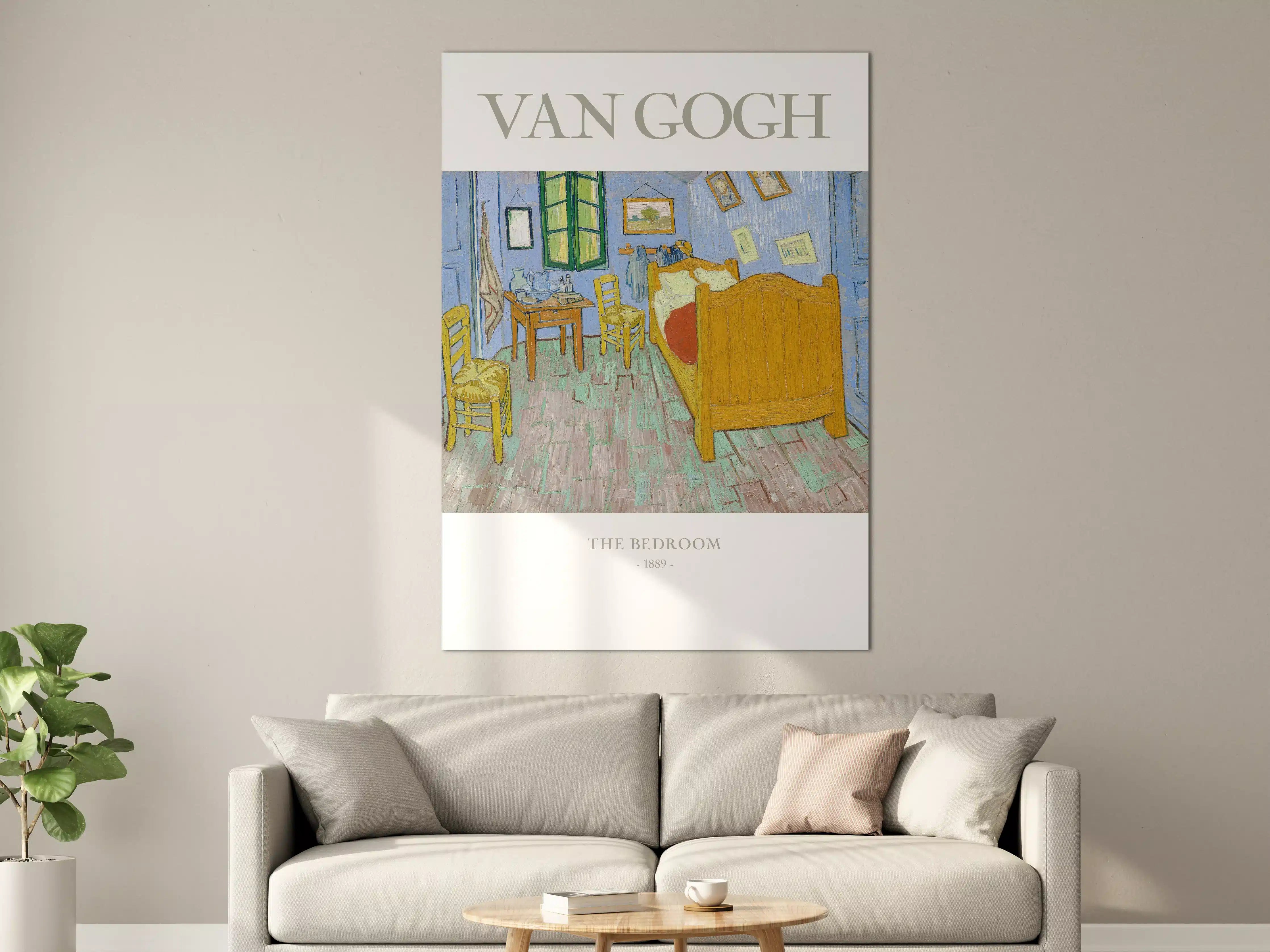 Große Wandbilder - Impressionistisches Schlafzimmer mit Gelbton