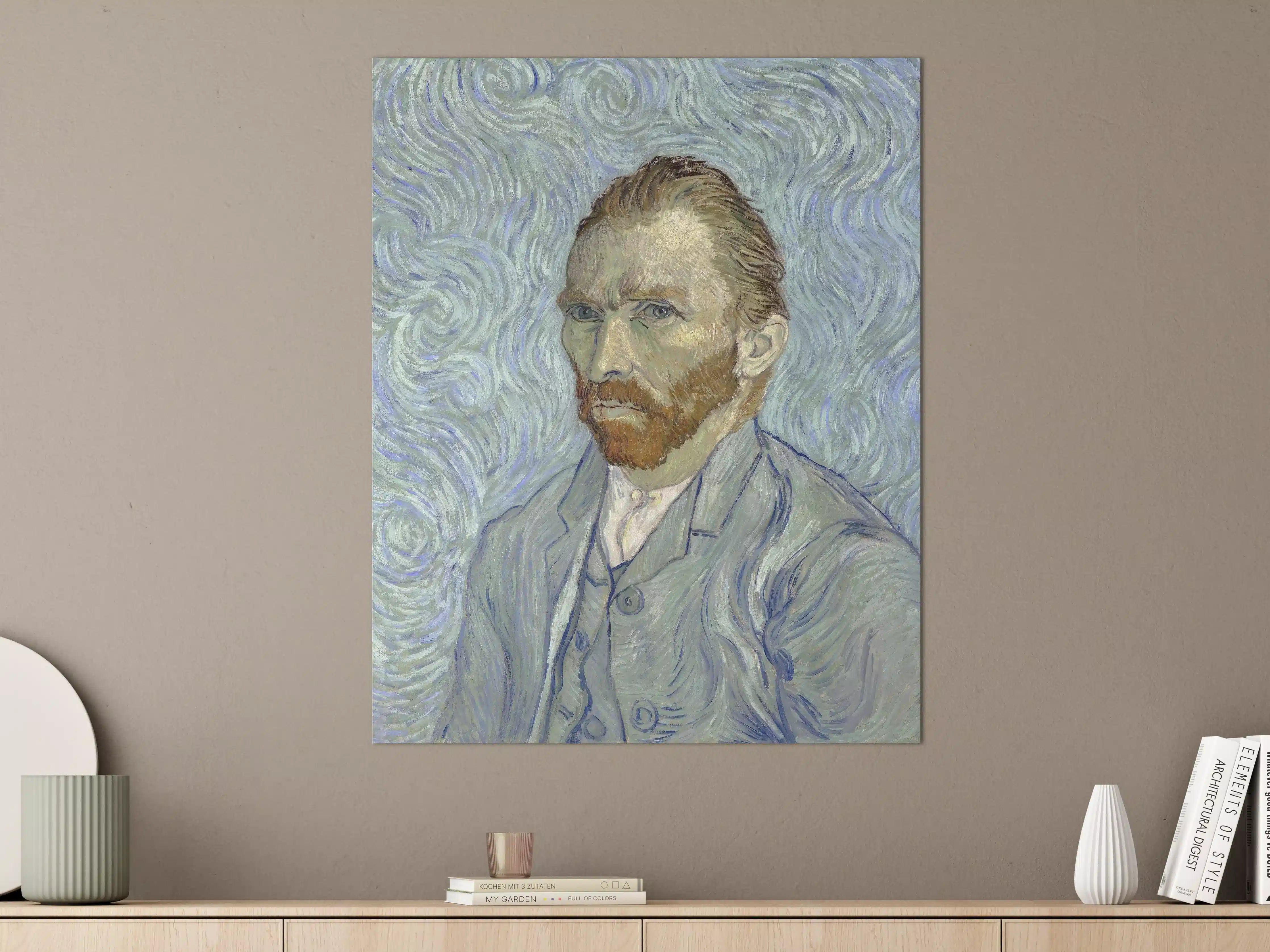 Große Wandbilder - Impressionistisches Selbstporträt mit emotionalem Ausdruck