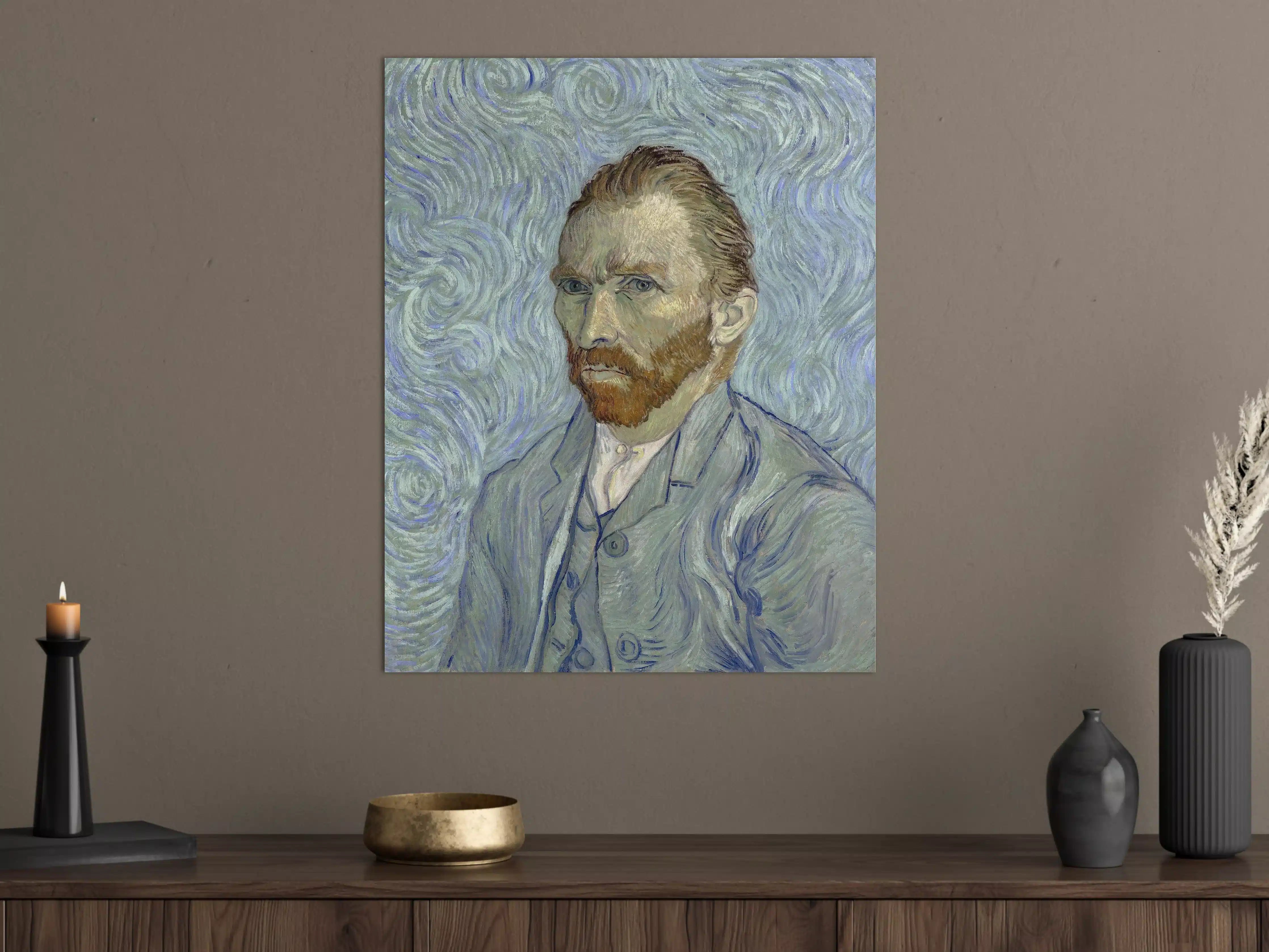 Große Wandbilder - Impressionistisches Selbstporträt mit emotionalem Ausdruck