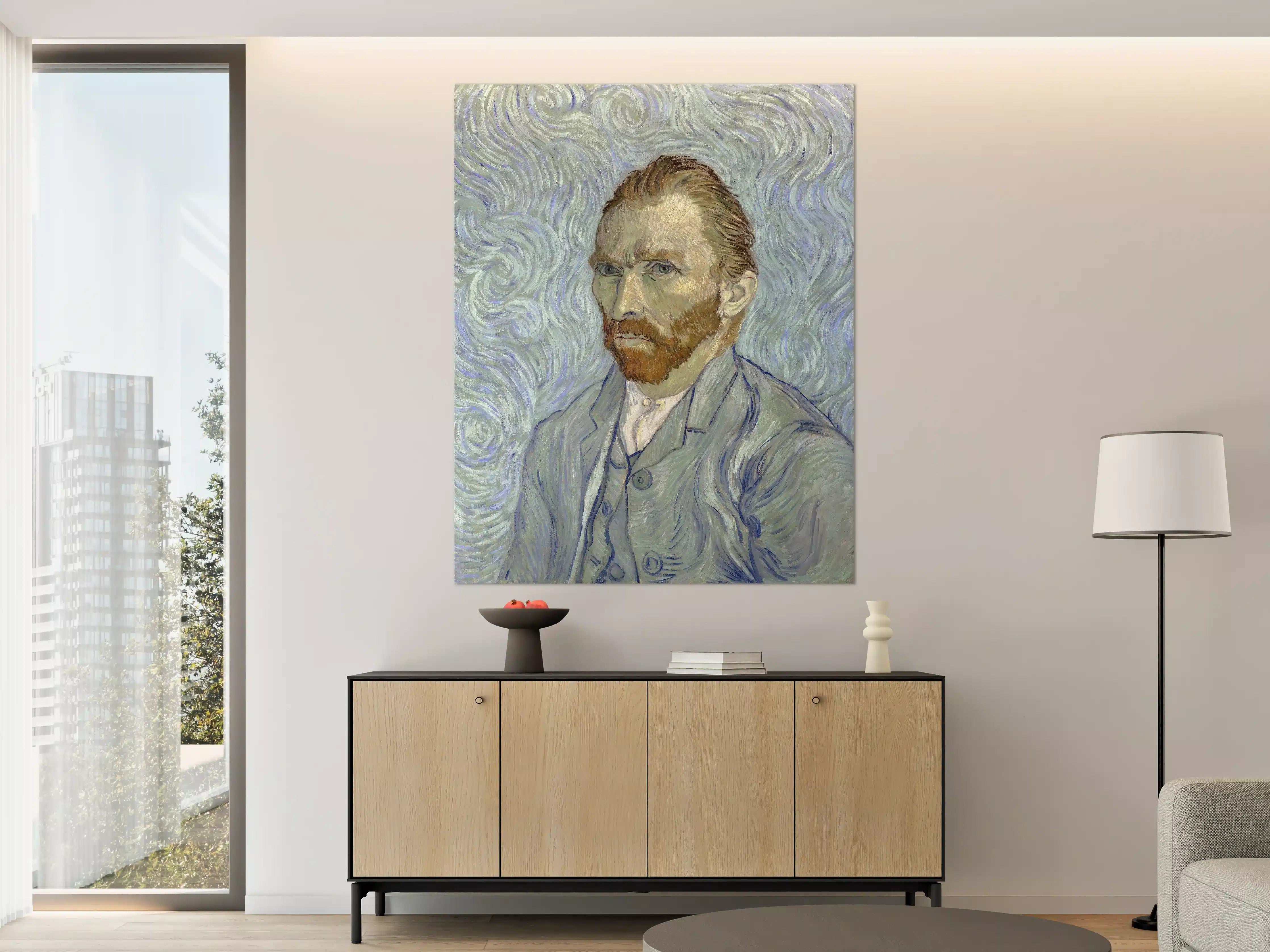 Große Wandbilder - Impressionistisches Selbstporträt mit emotionalem Ausdruck