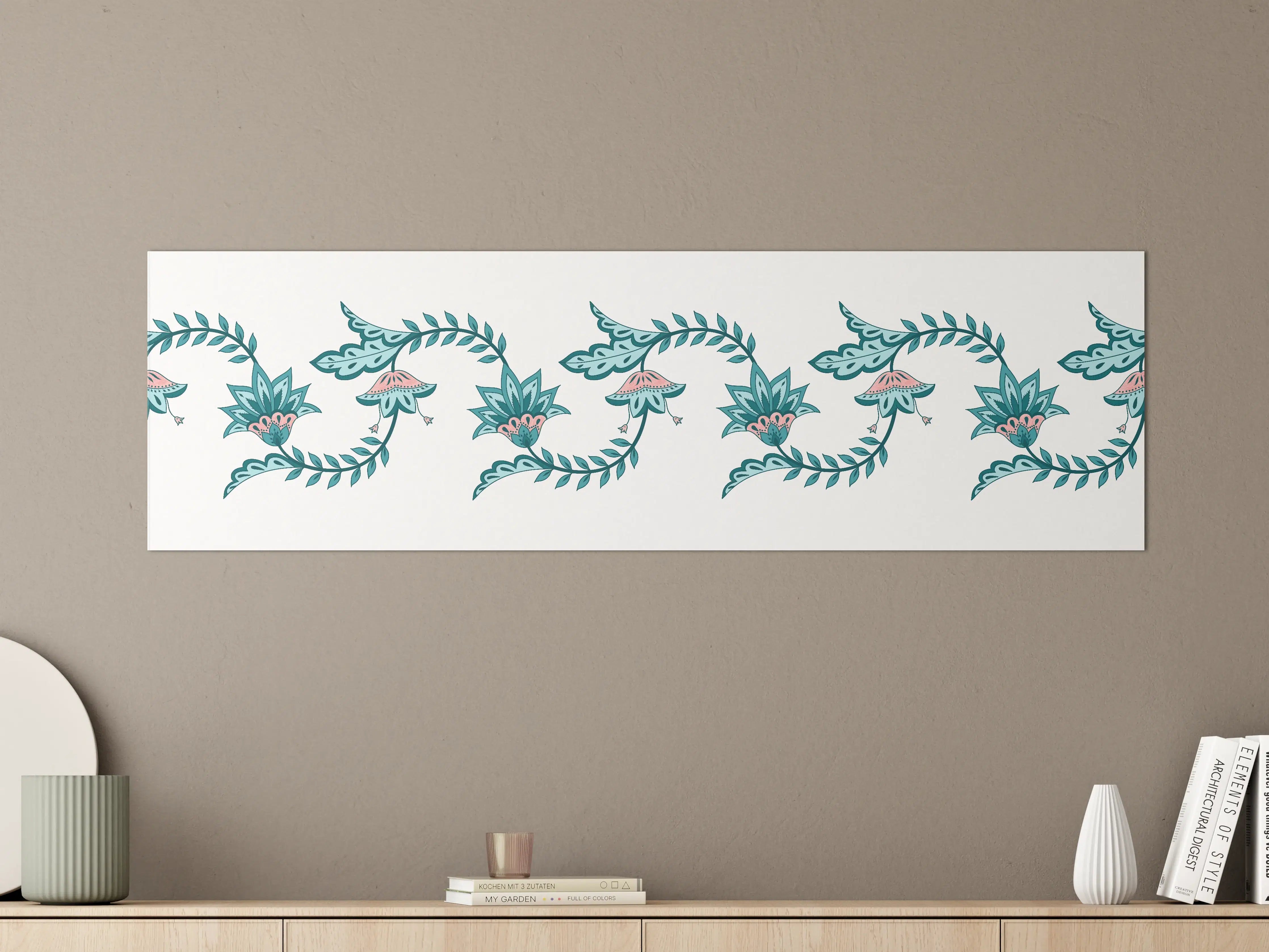 Große Wandbilder - Indisches Paisley Batik Muster