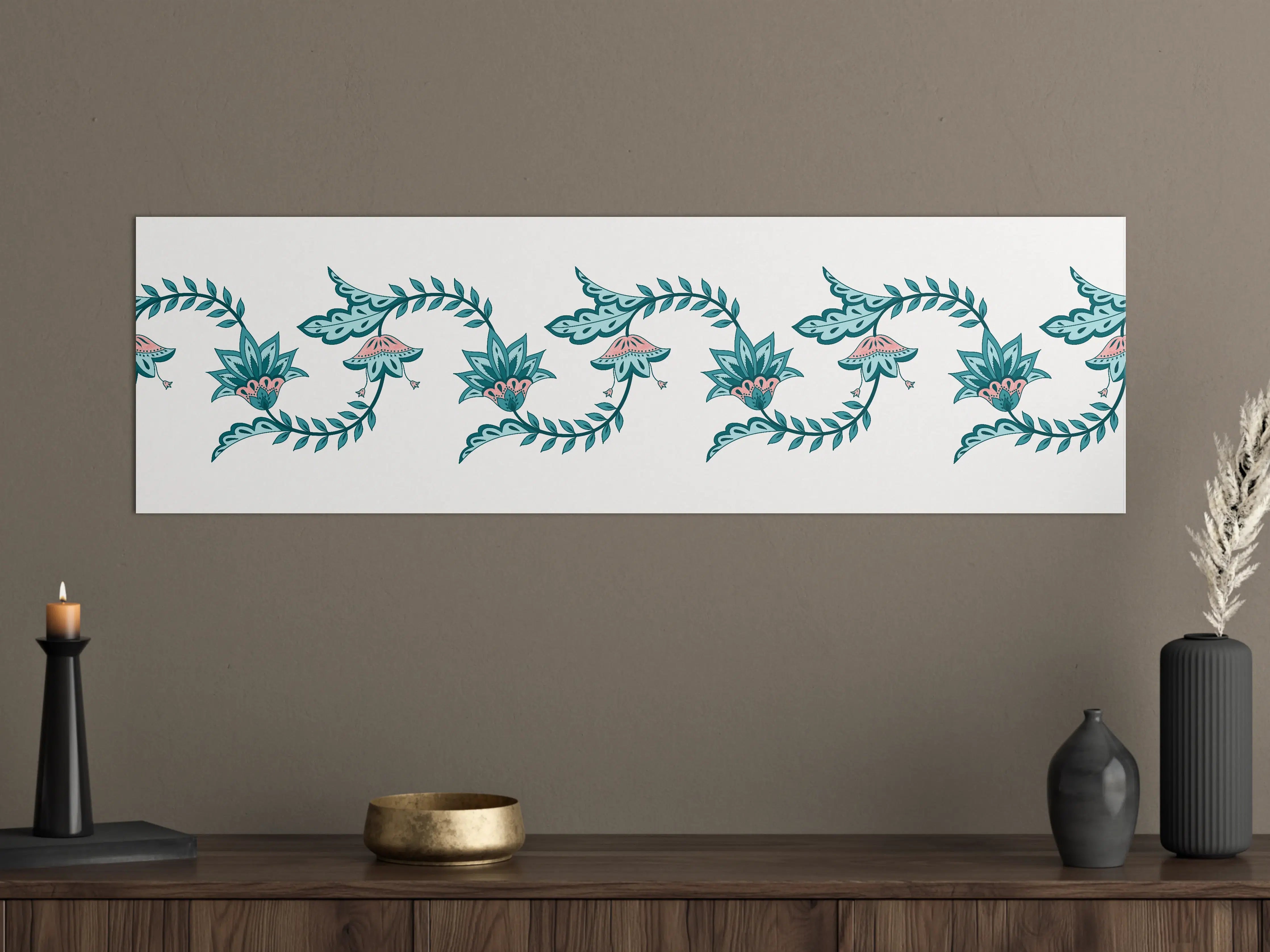 Große Wandbilder - Indisches Paisley Batik Muster