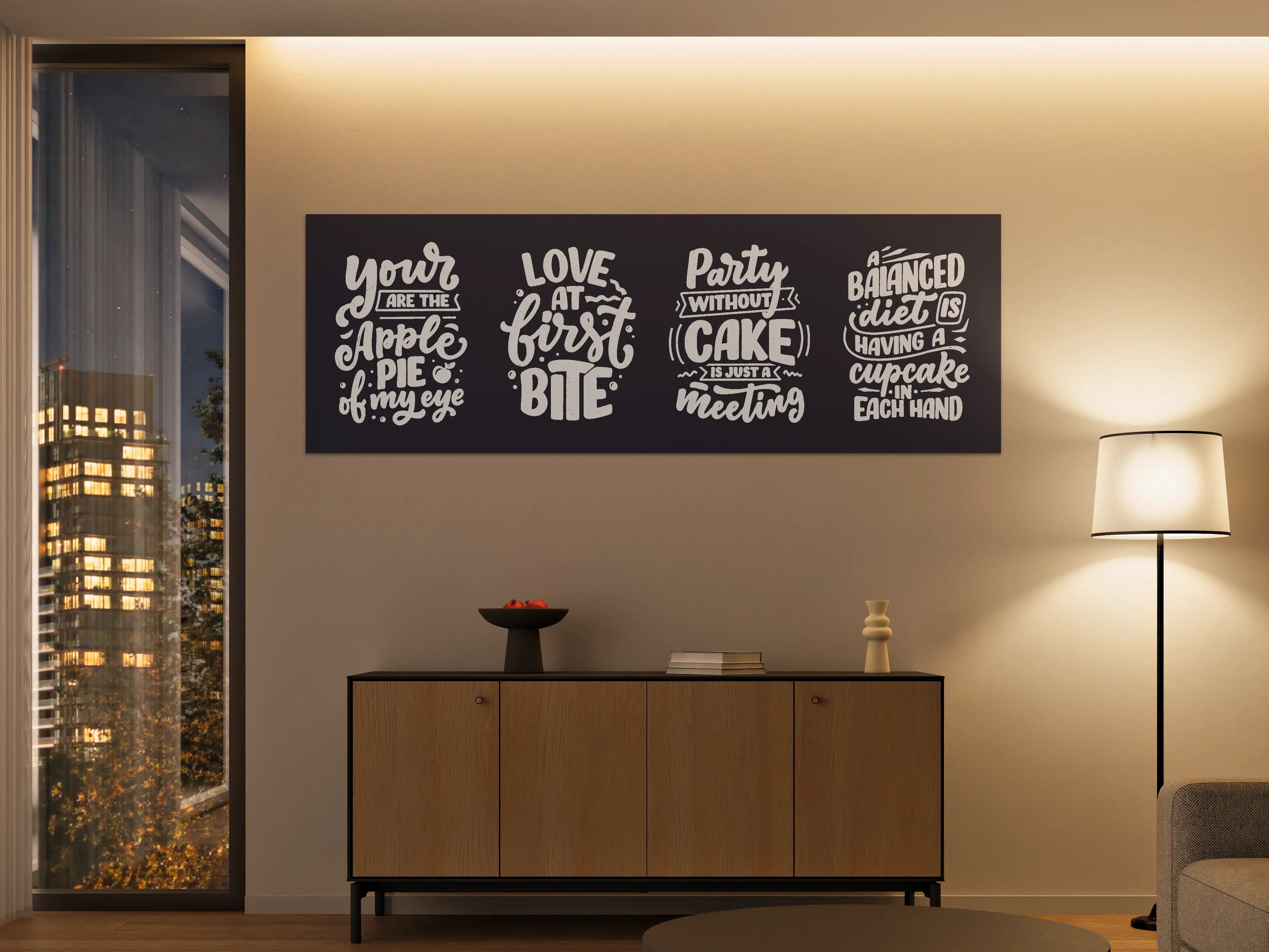 Große Wandbilder - Inspirierende Spruch Collage