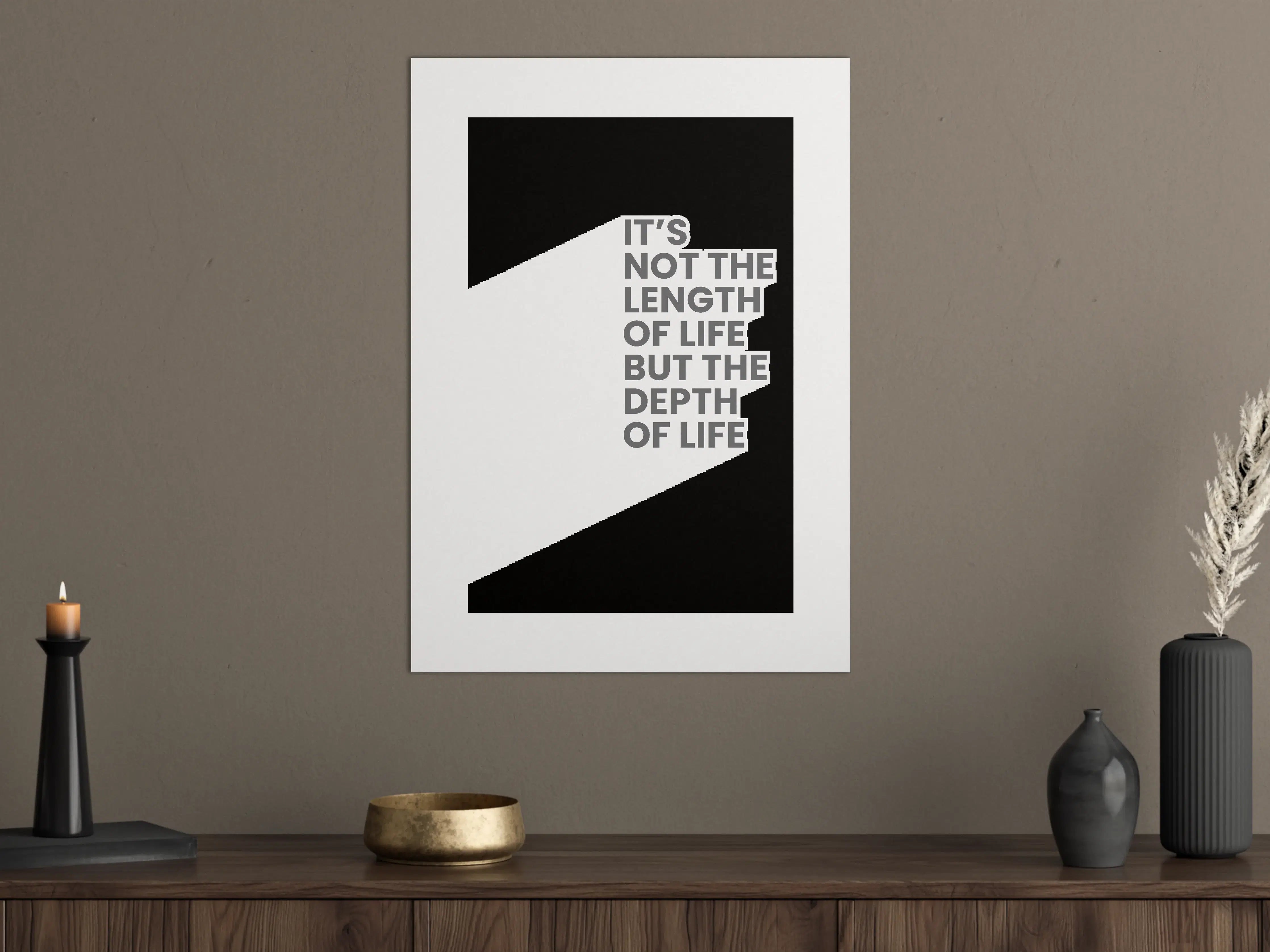 Große Wandbilder - Inspirierende Zitat-Wandkunst in Schwarz-Weiß