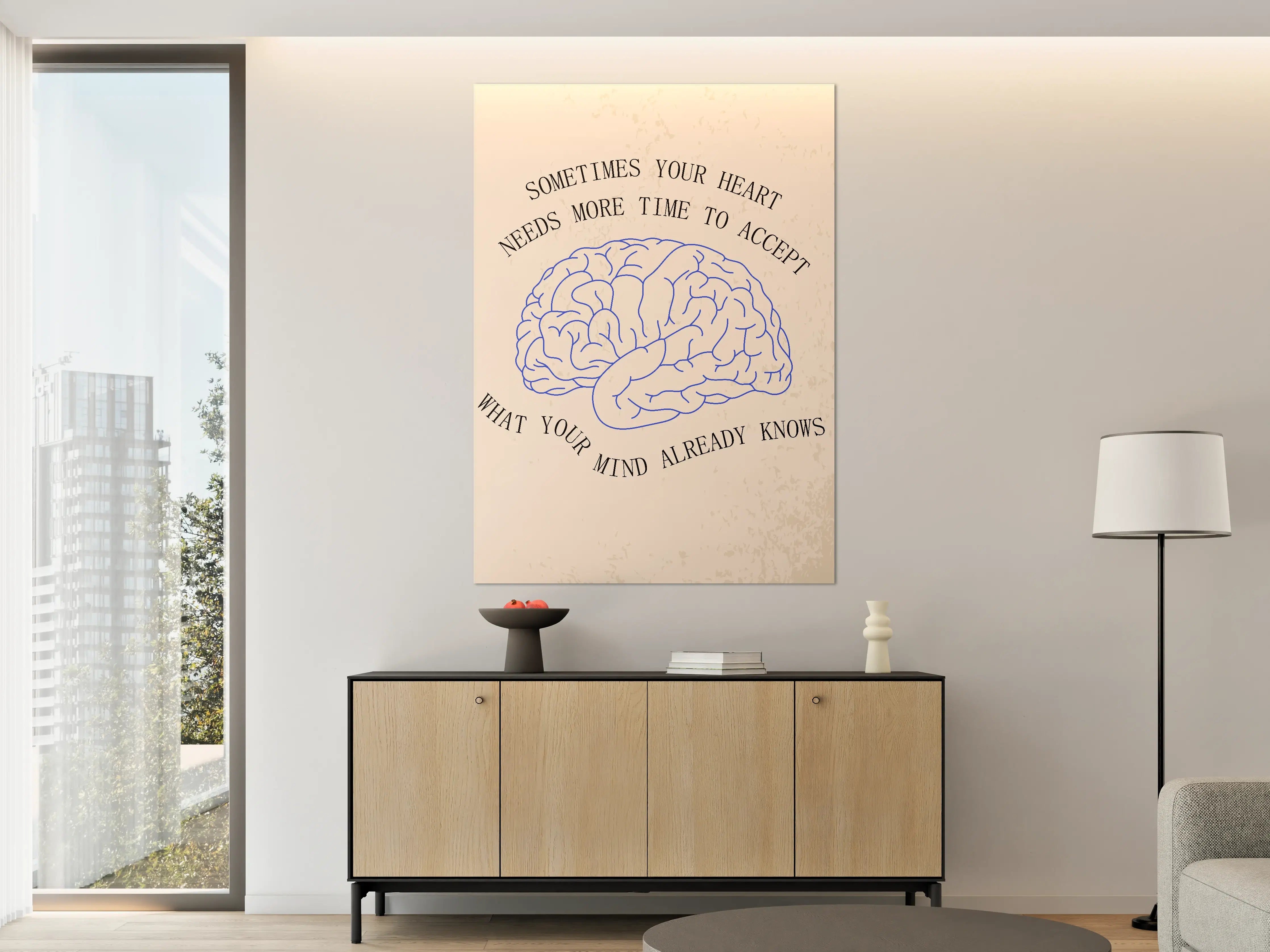Große Wandbilder - Inspirierendes Gehirn-Motiv mit Zitat