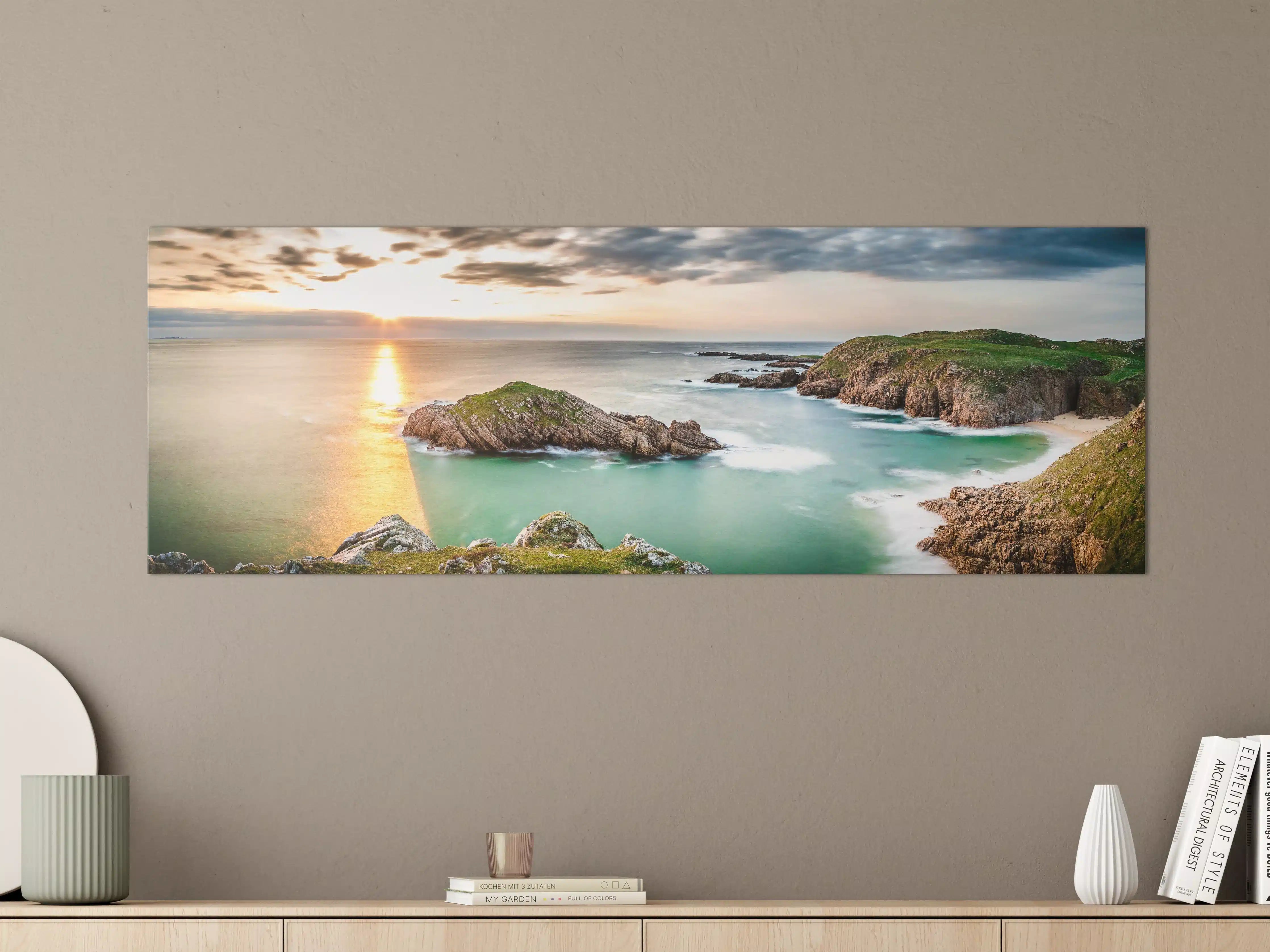 Große Wandbilder - Irland Küstenpanorama Sonnenuntergang