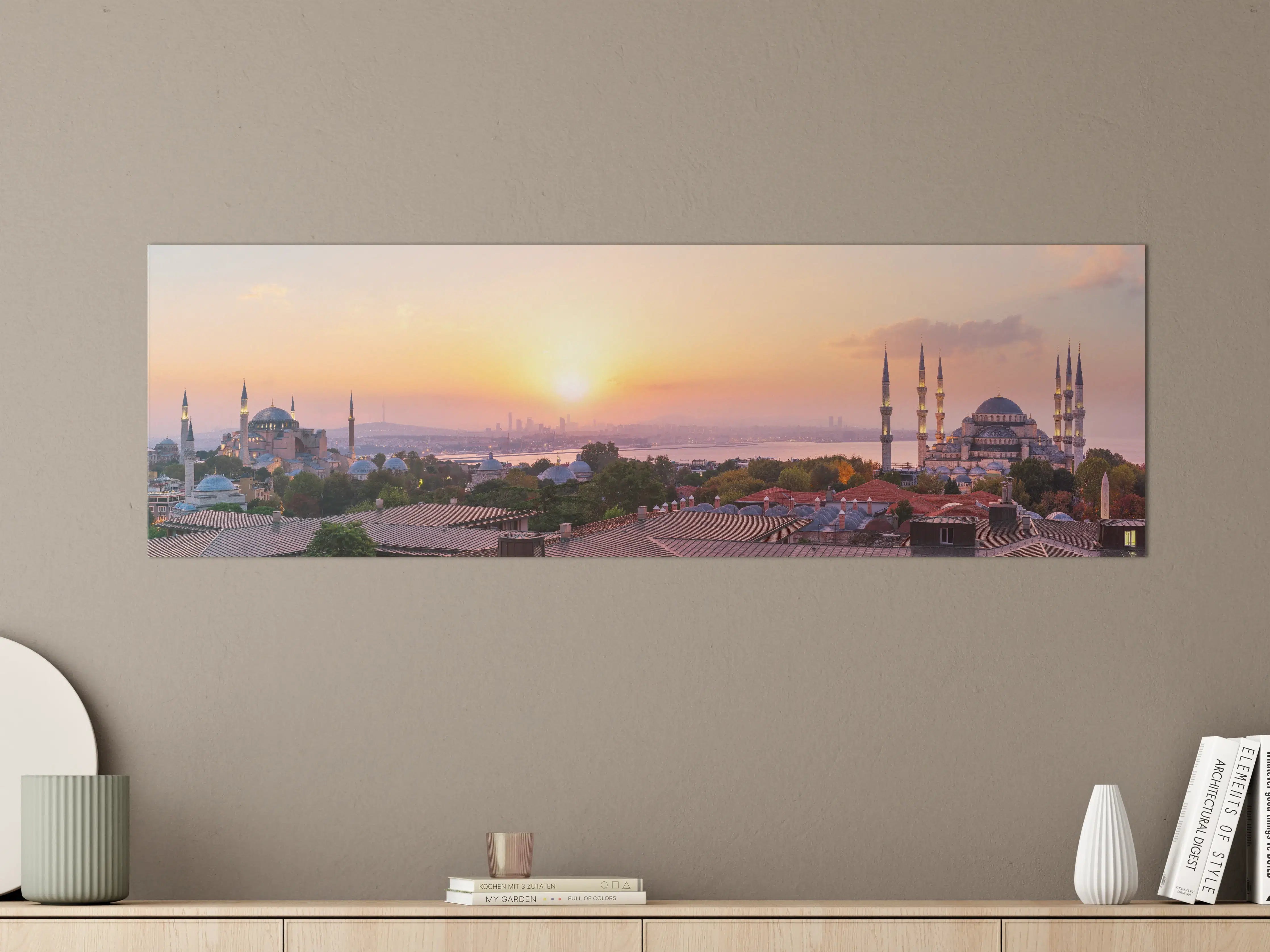 Große Wandbilder - Istanbul Skyline bei Sonnenuntergang