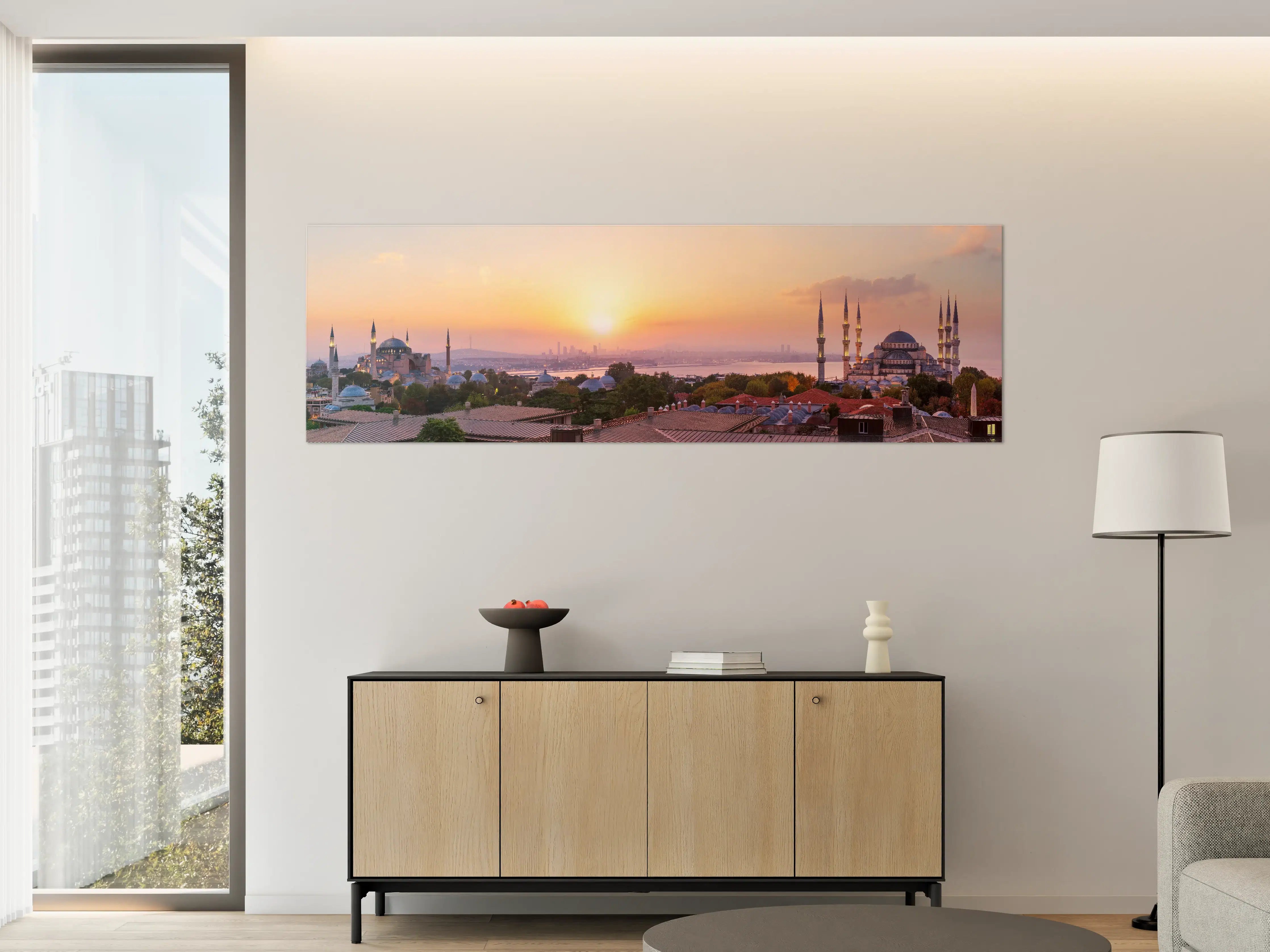 Große Wandbilder - Istanbul Skyline bei Sonnenuntergang
