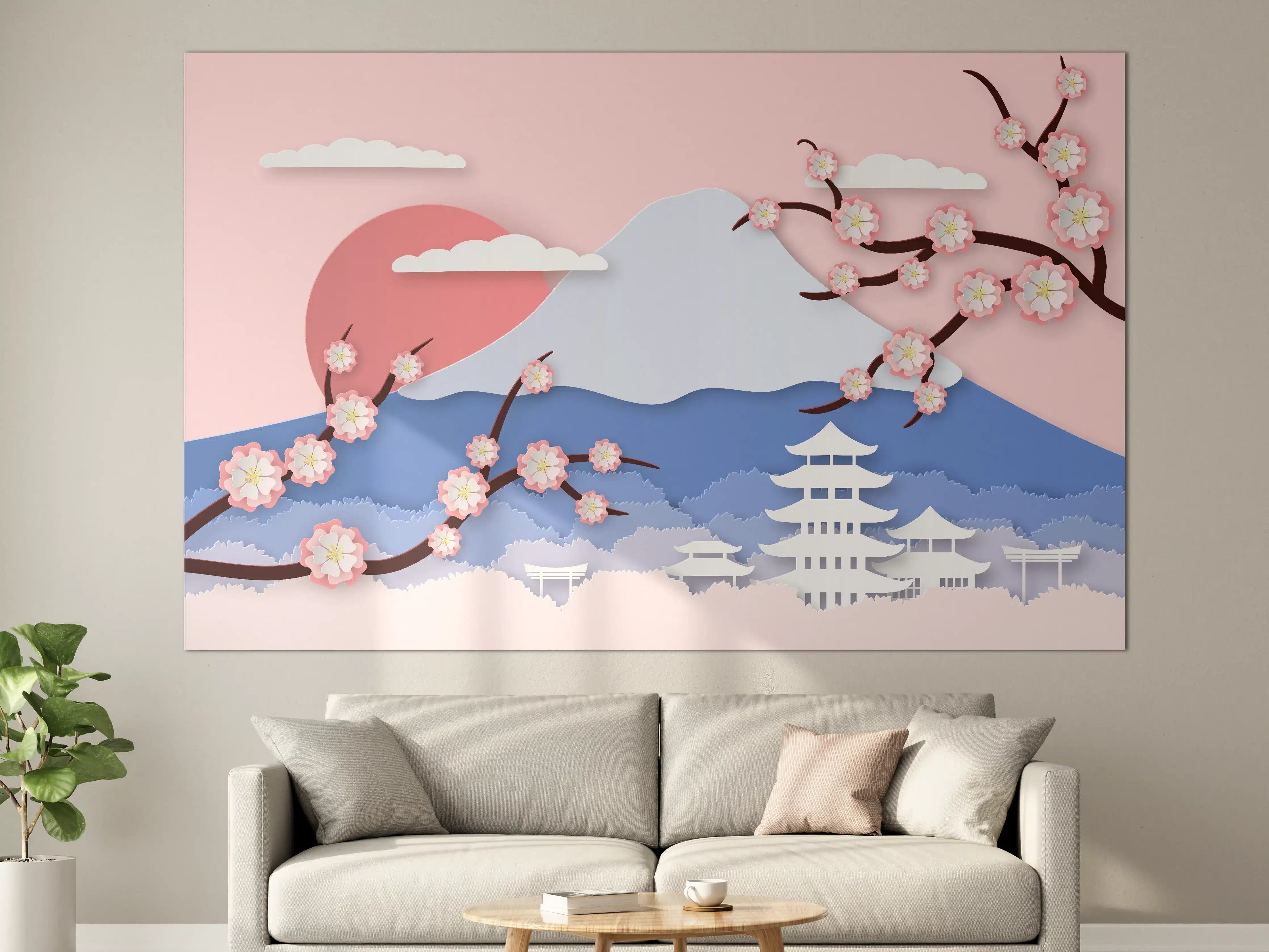 Große Wandbilder - Japanischer Kirschblüten-Ansicht