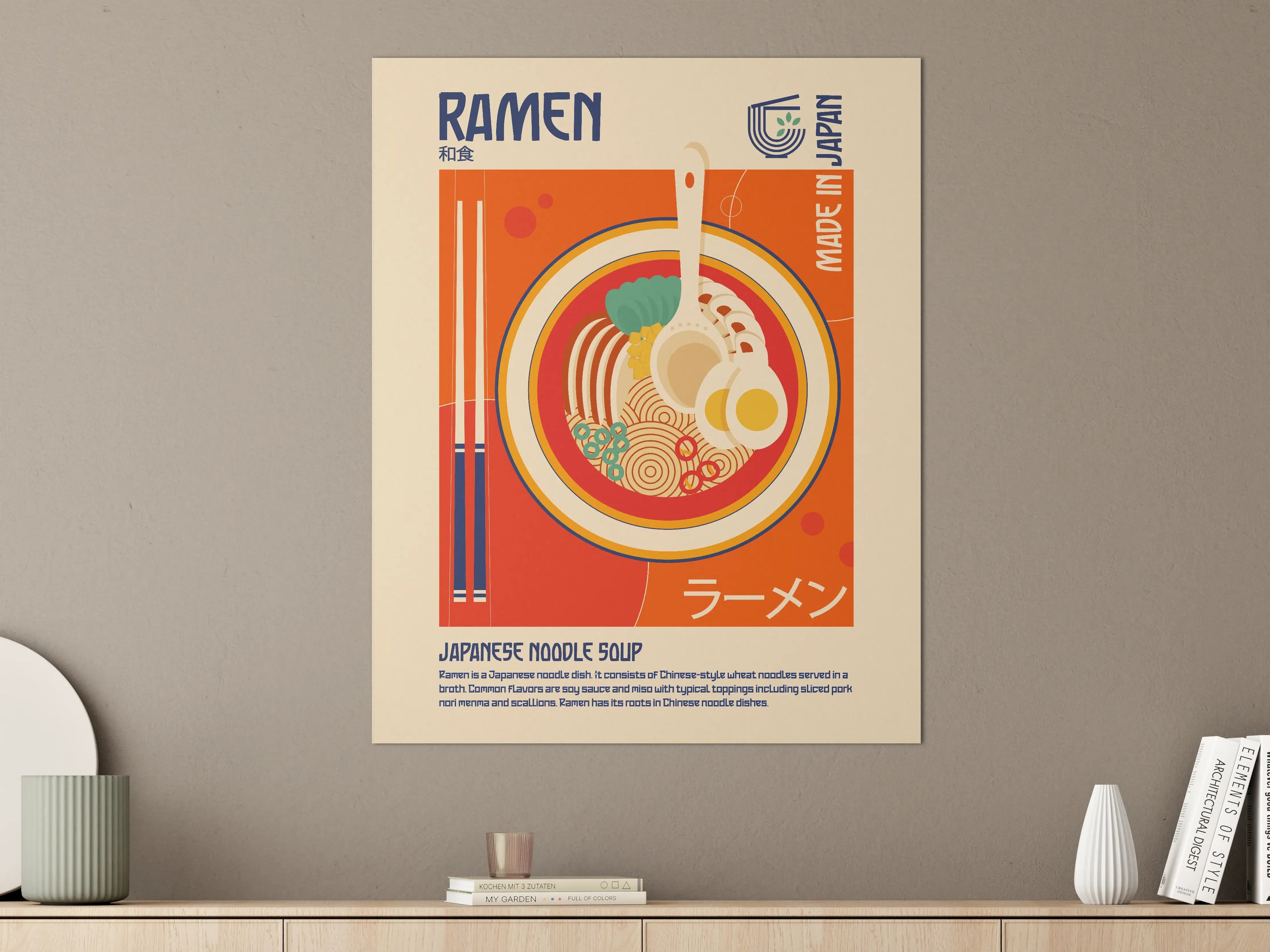Große Wandbilder - Japanisches Ramen in lebendigen Farben