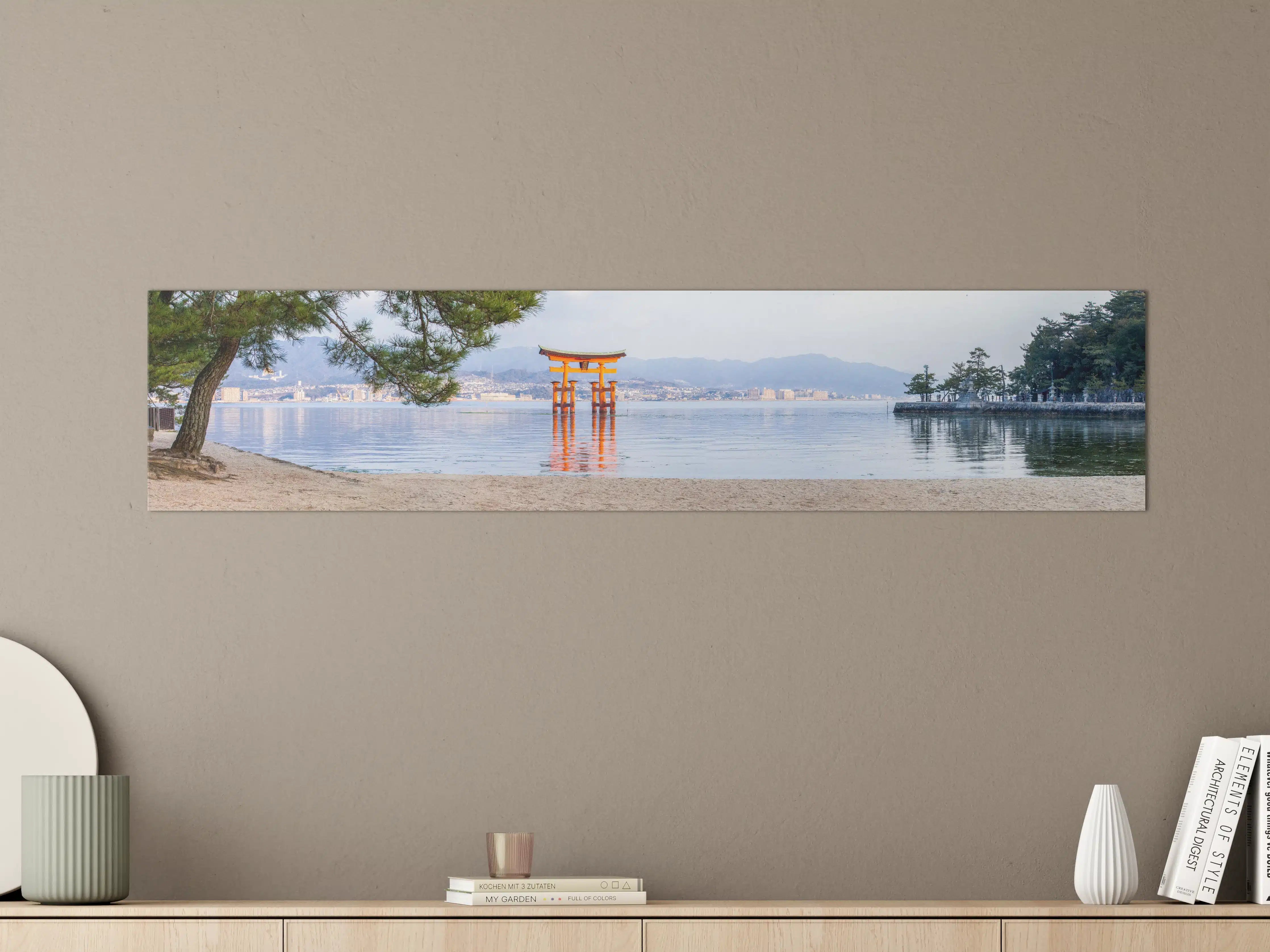Große Wandbilder - Japanisches Torii am Meer