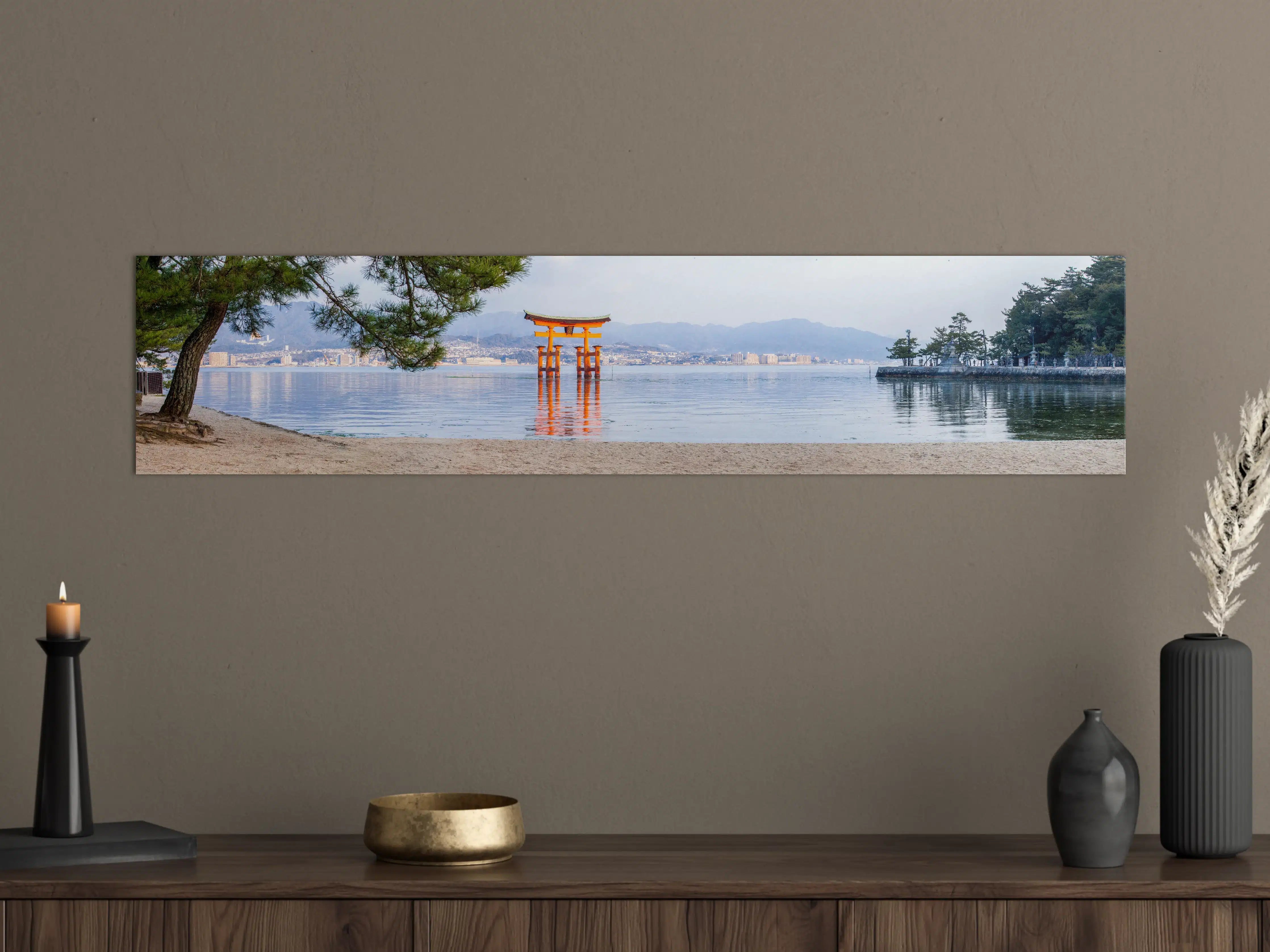 Große Wandbilder - Japanisches Torii am Meer