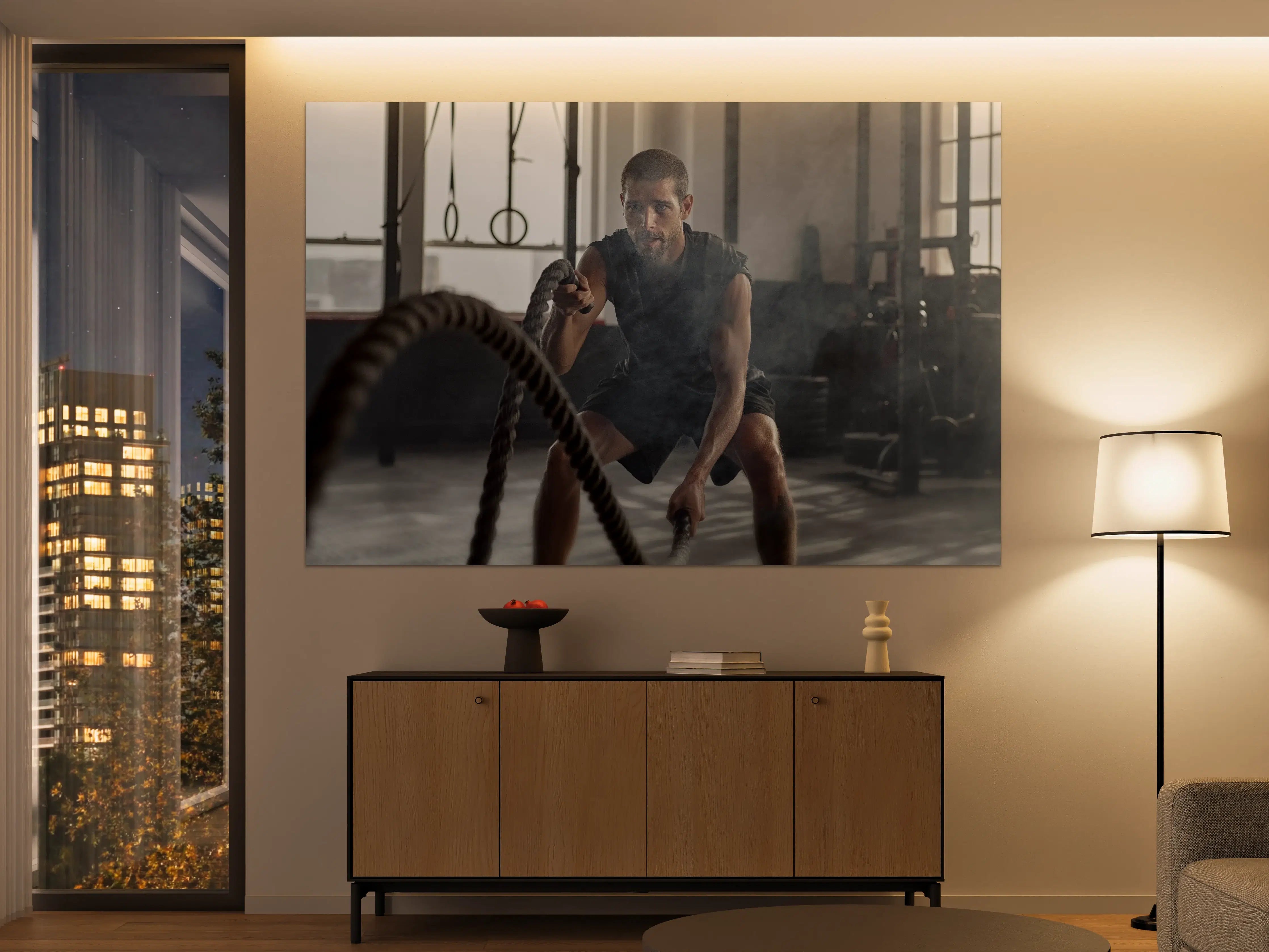 Große Wandbilder - Junger Mann der trainiert