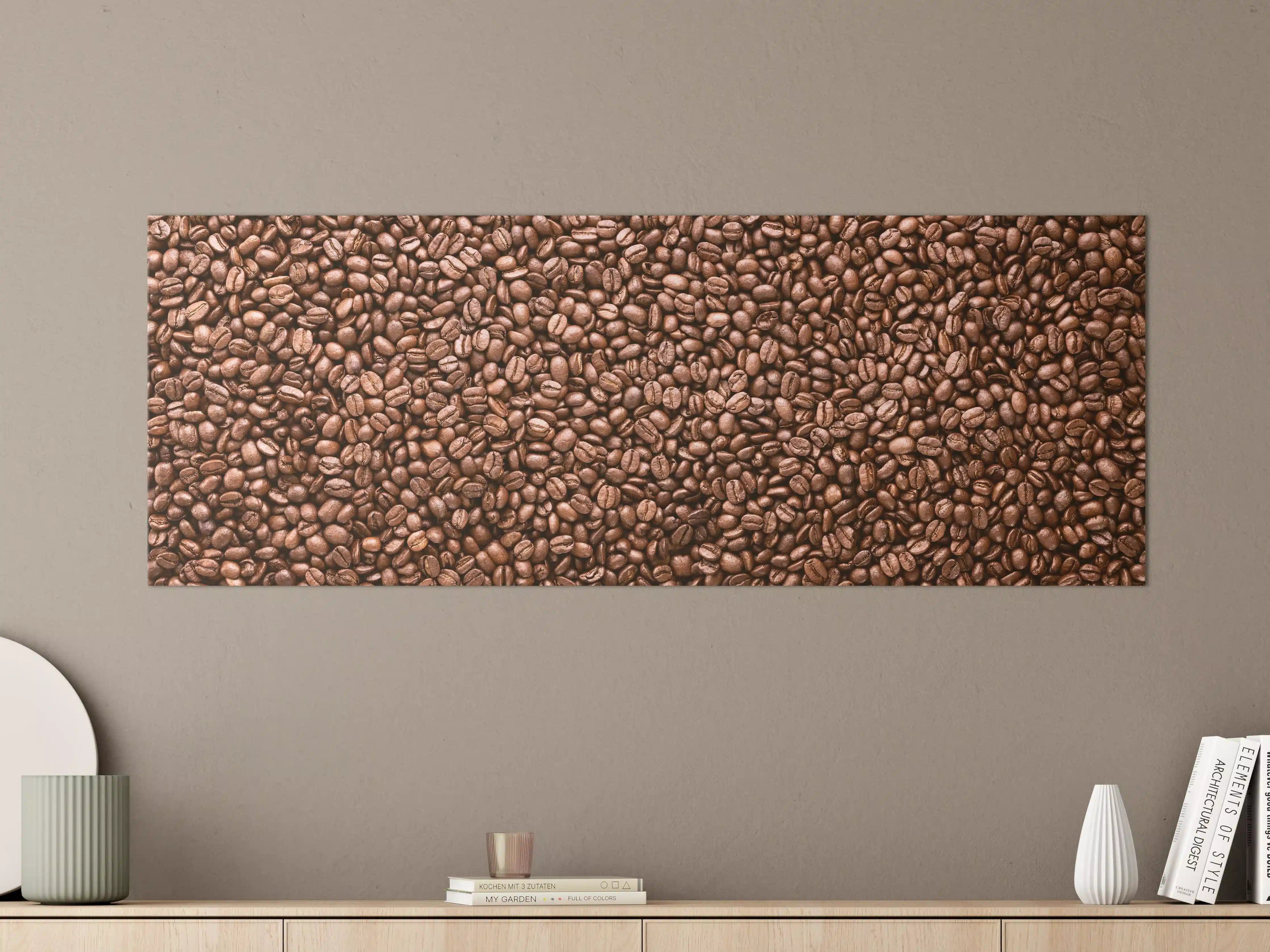 Große Wandbilder - Kaffee-Bohnen Braun-Textur
