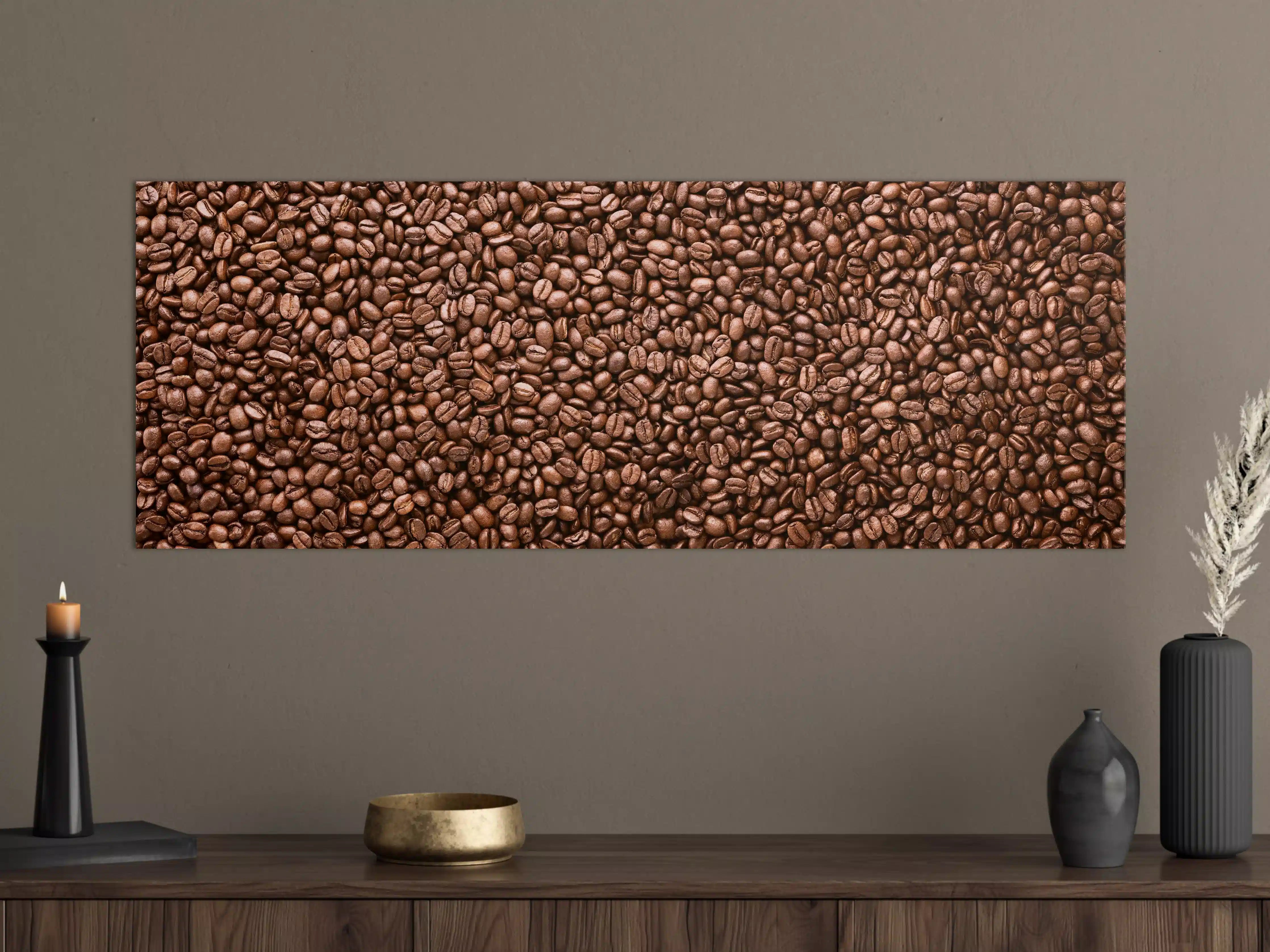 Große Wandbilder - Kaffee-Bohnen Braun-Textur