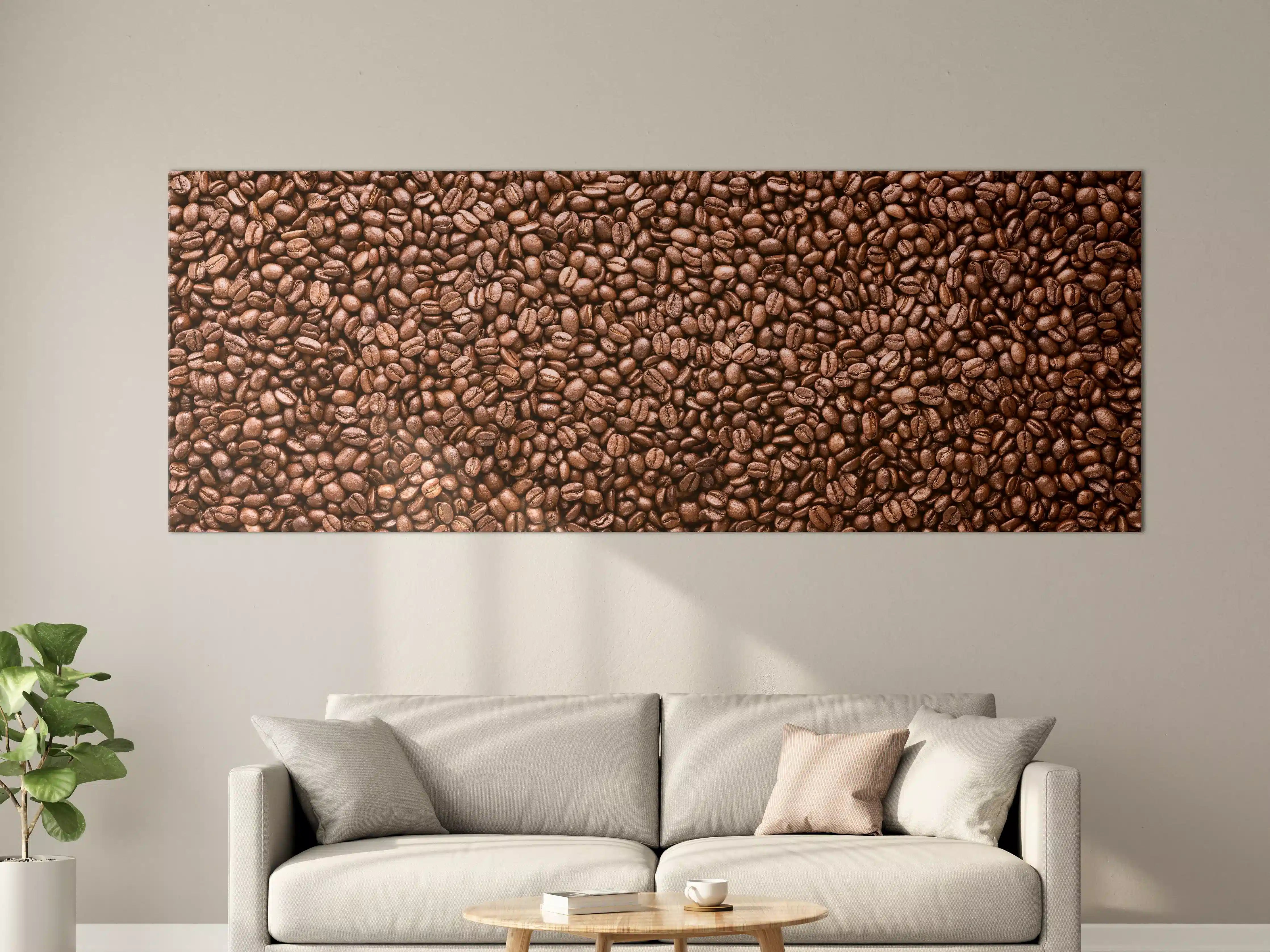 Große Wandbilder - Kaffee-Bohnen Braun-Textur