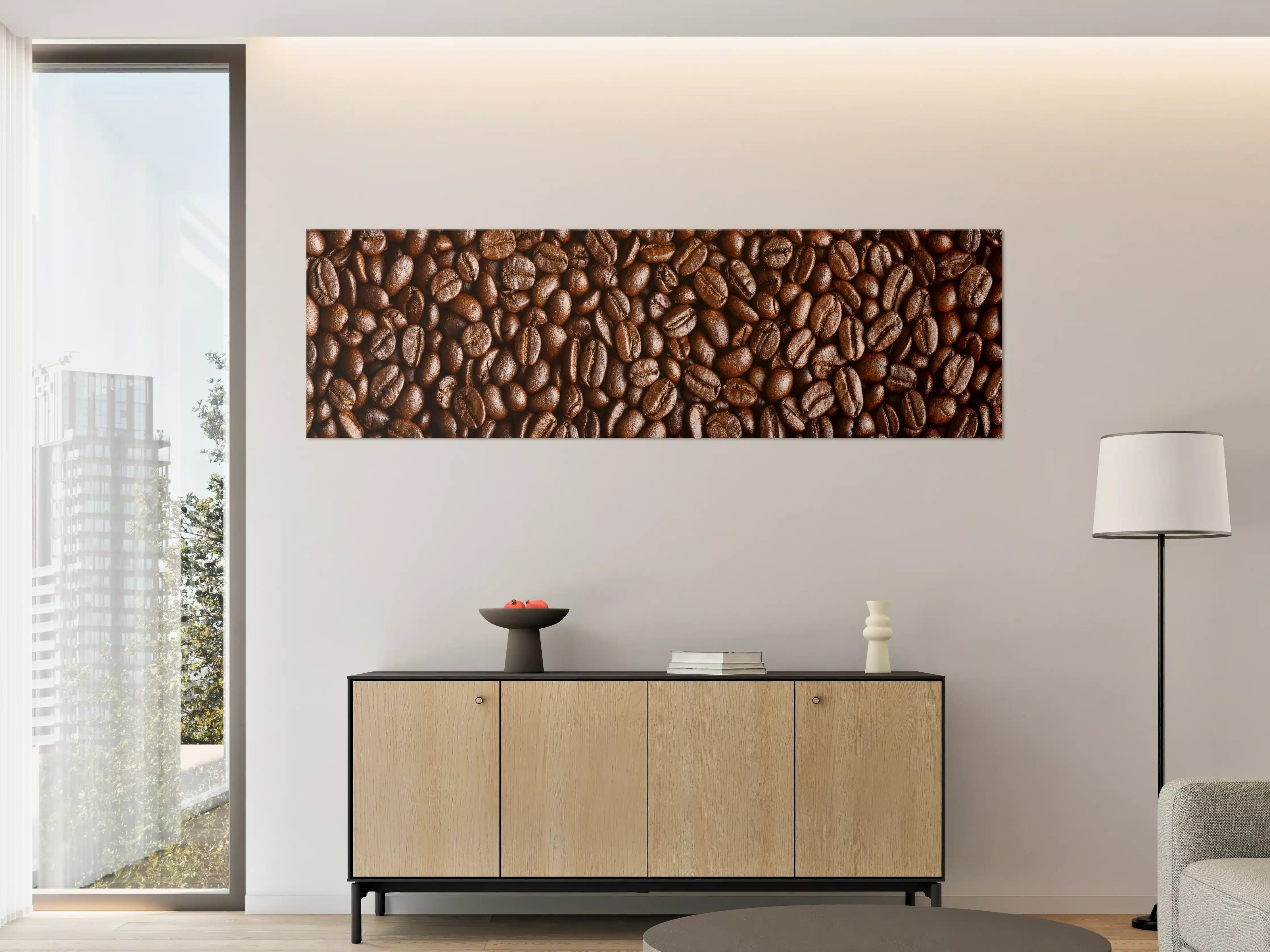 Große Wandbilder - Kaffeebohnen Braun-Textur