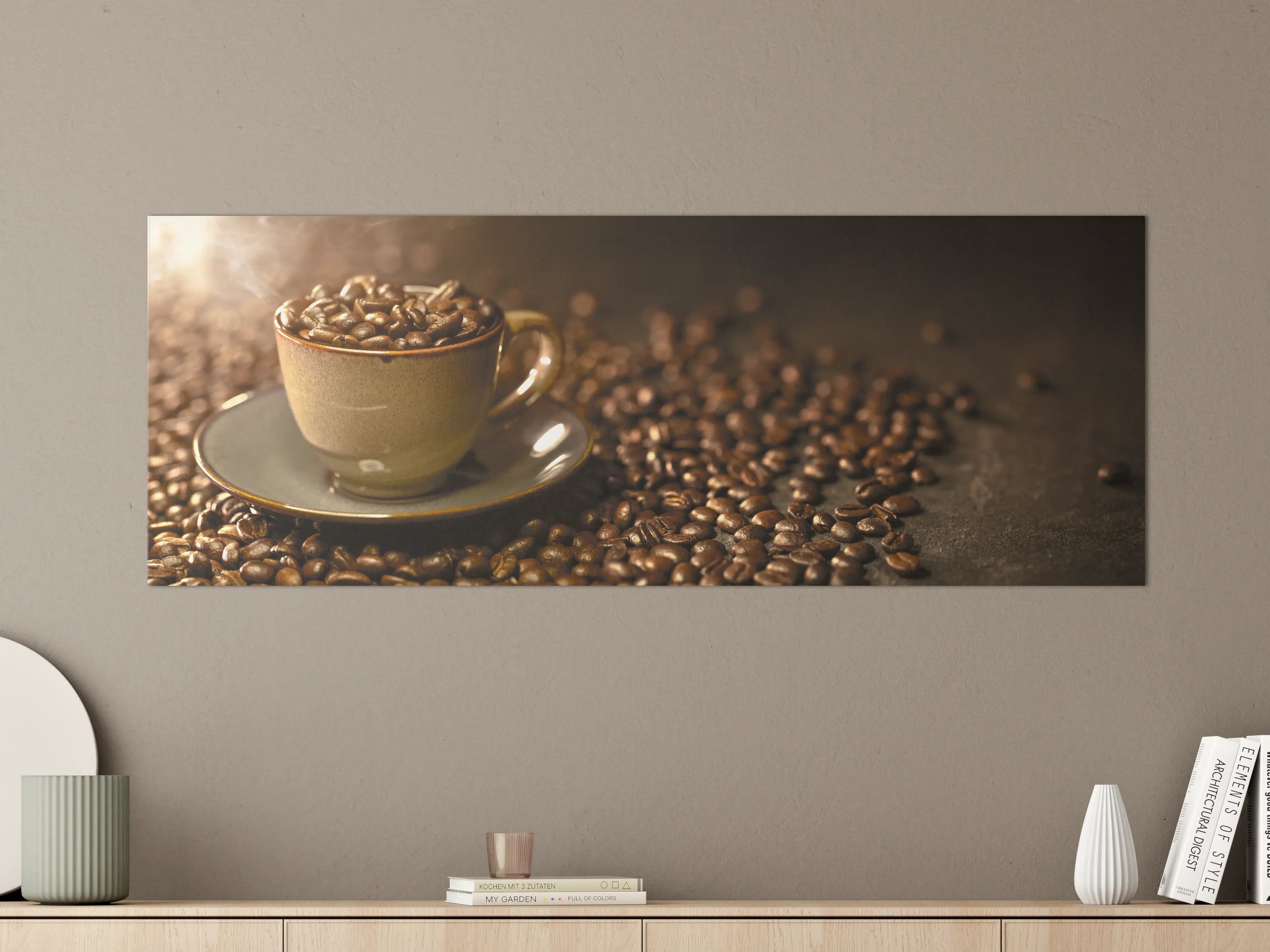 Große Wandbilder - Kaffeebohnen Stillleben in Braun