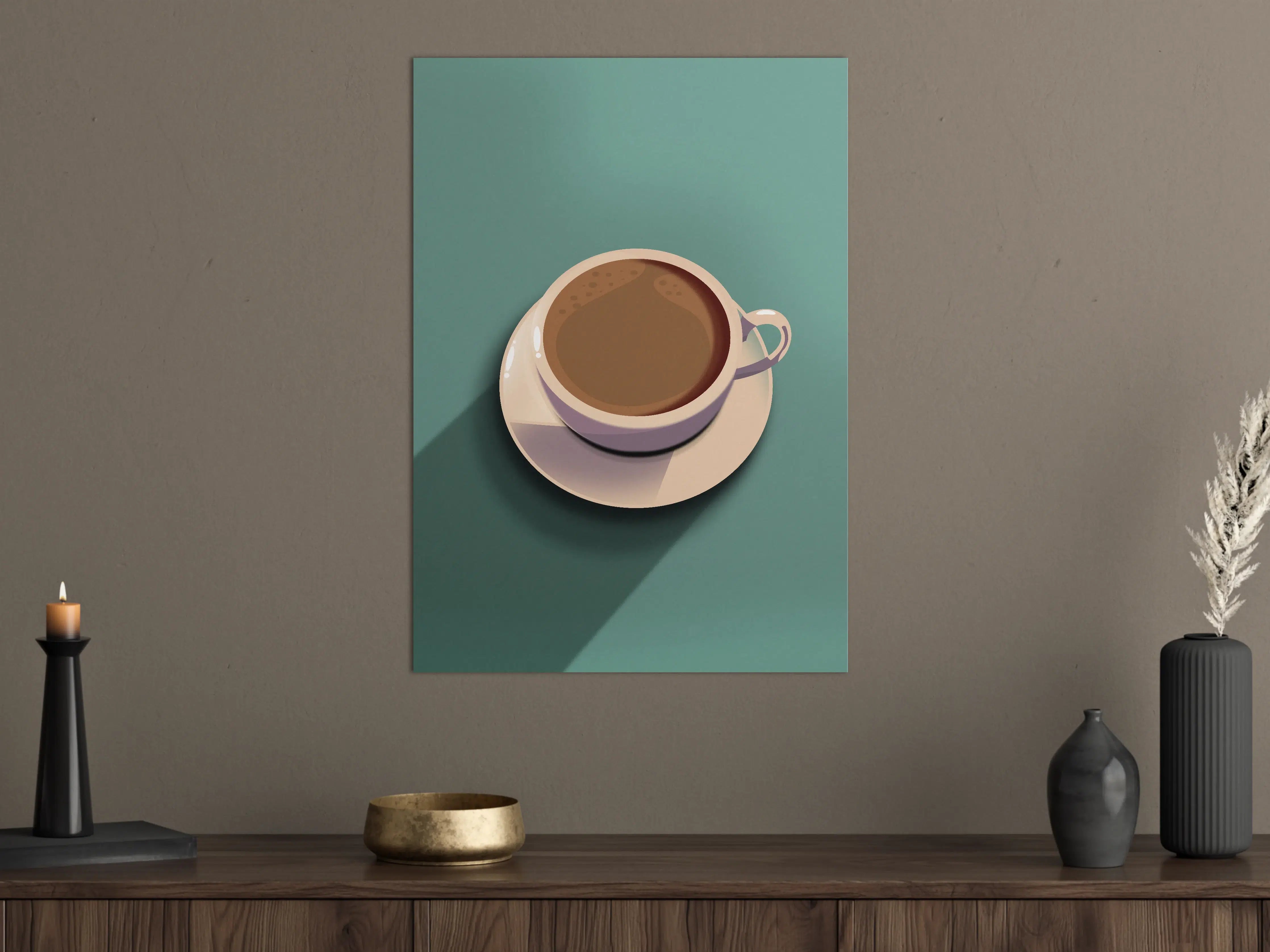 Große Wandbilder - Kaffeetasse auf dezentem Hintergrund