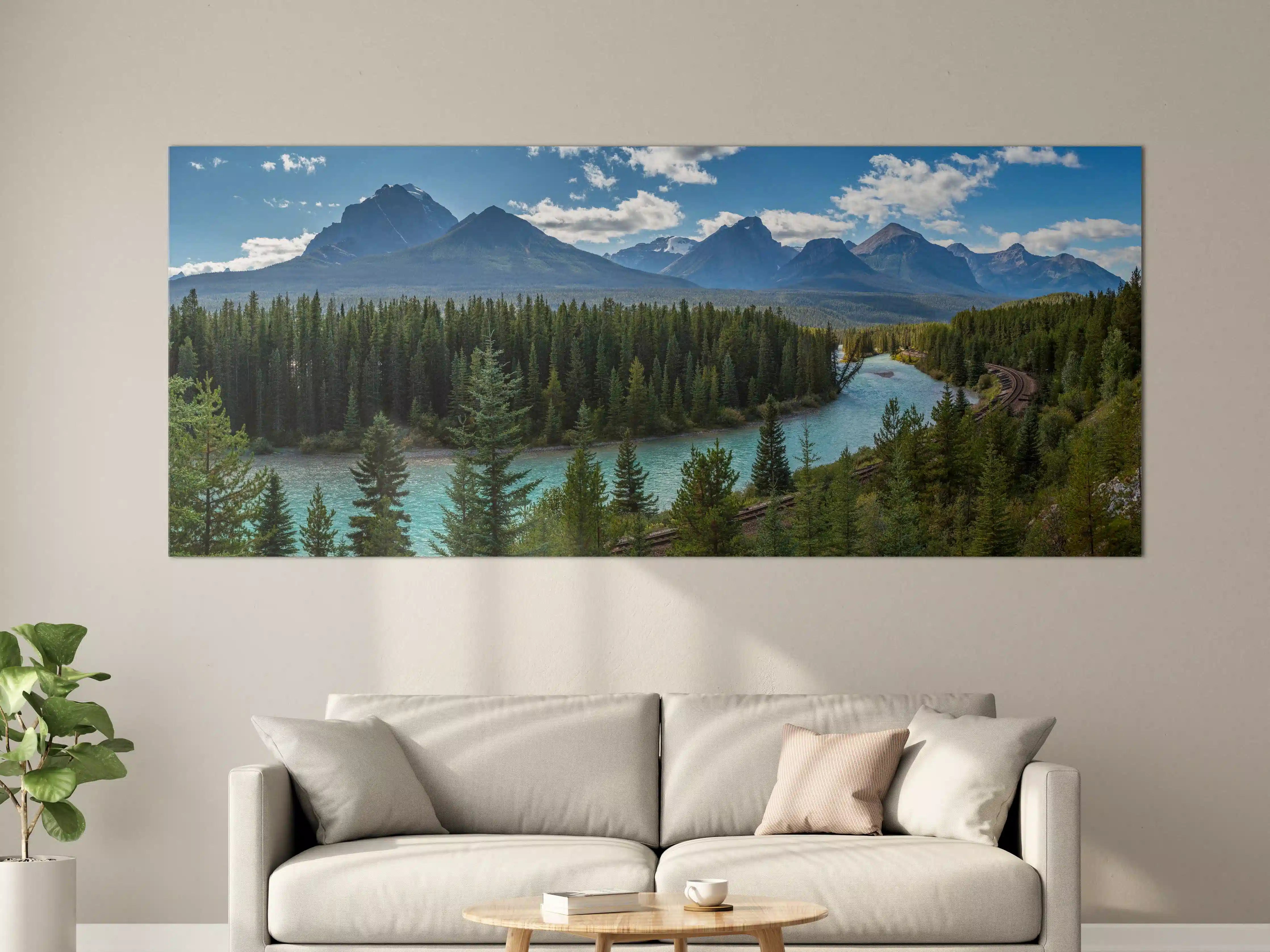 Große Wandbilder - Kanada Nationalpark Natur Zug Gleisen