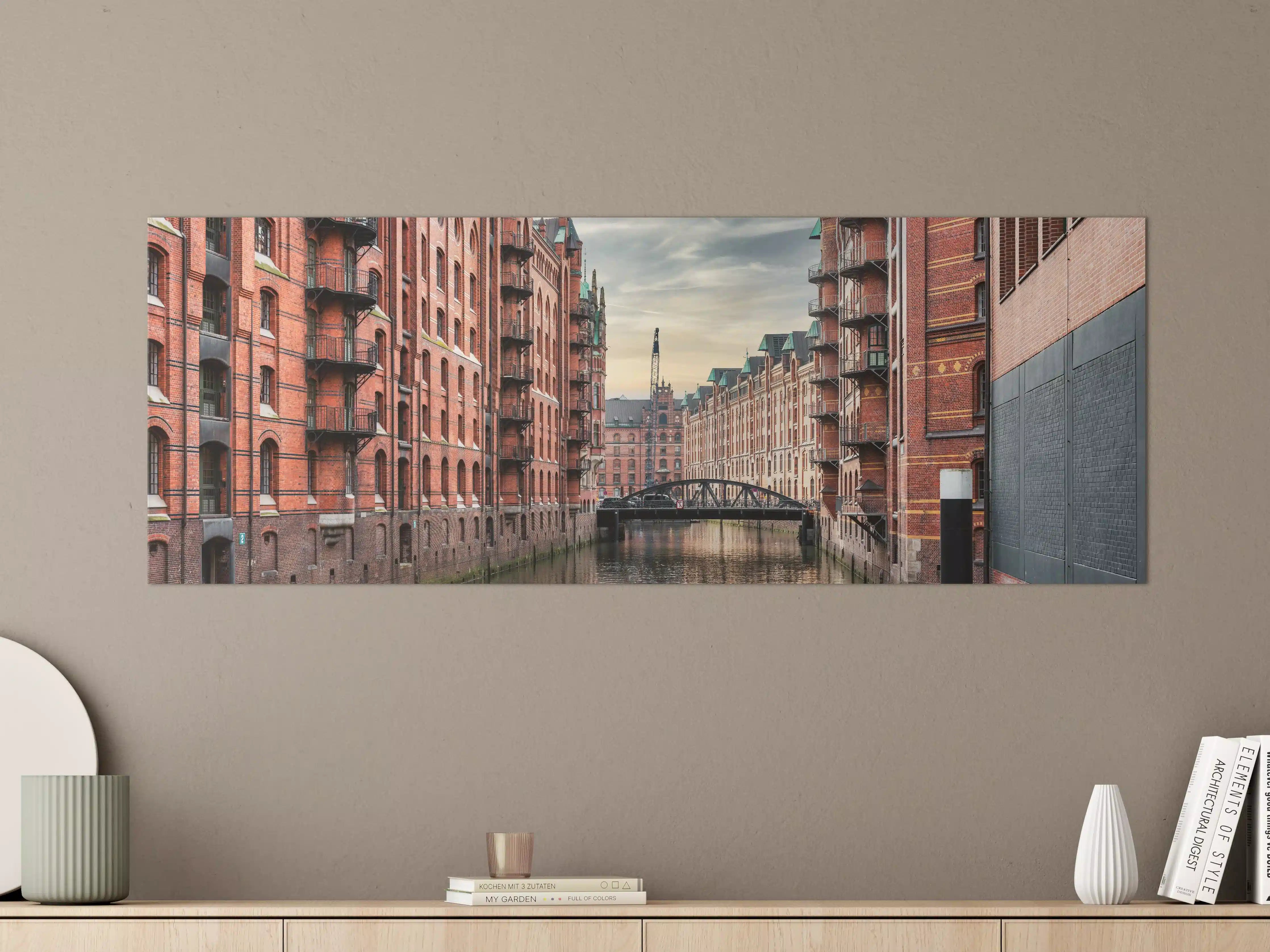 Große Wandbilder - Kanal in der alten Speicherstadt