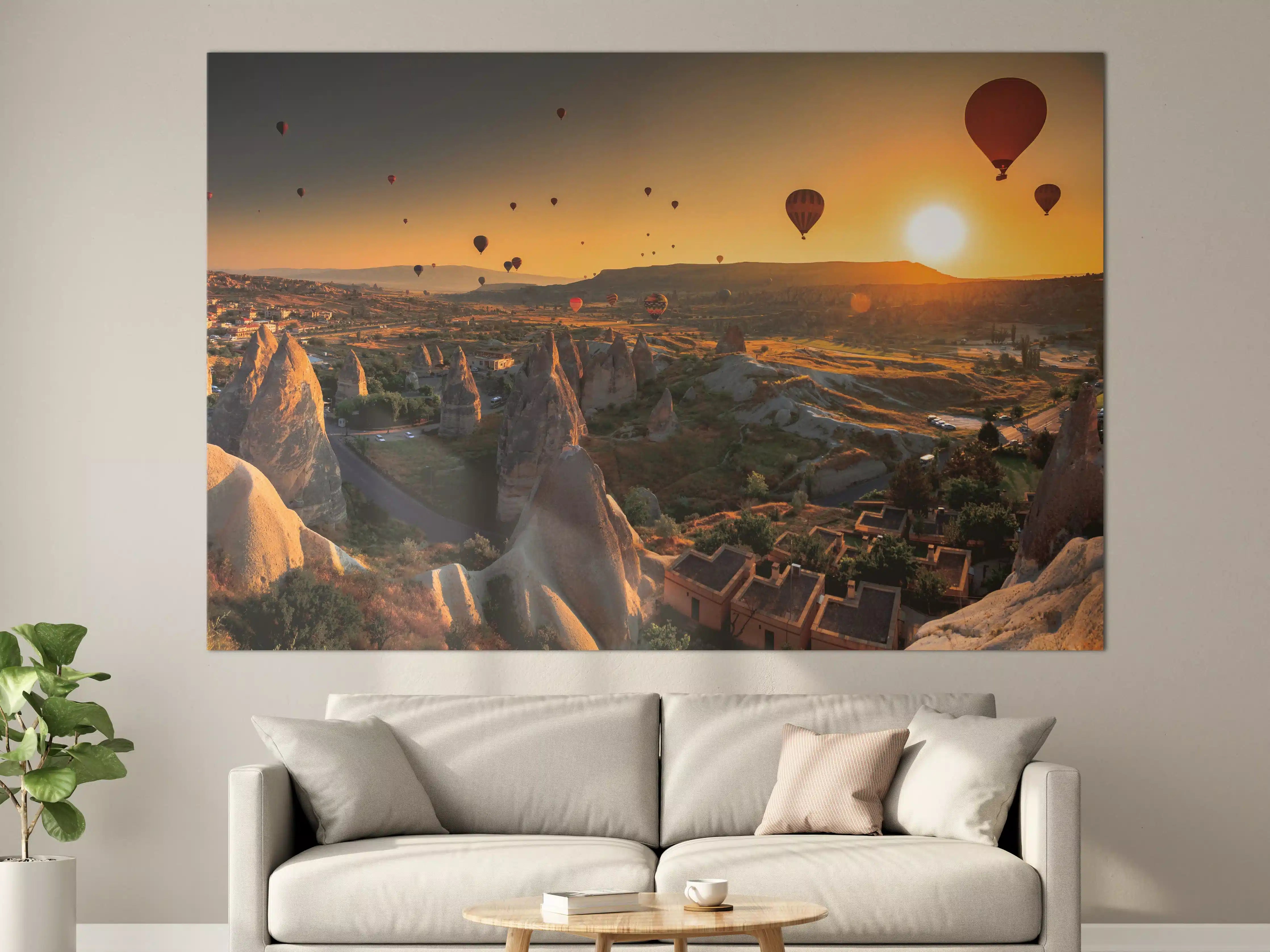 Große Wandbilder - Kappadokien Tal bei Sonnenaufgang