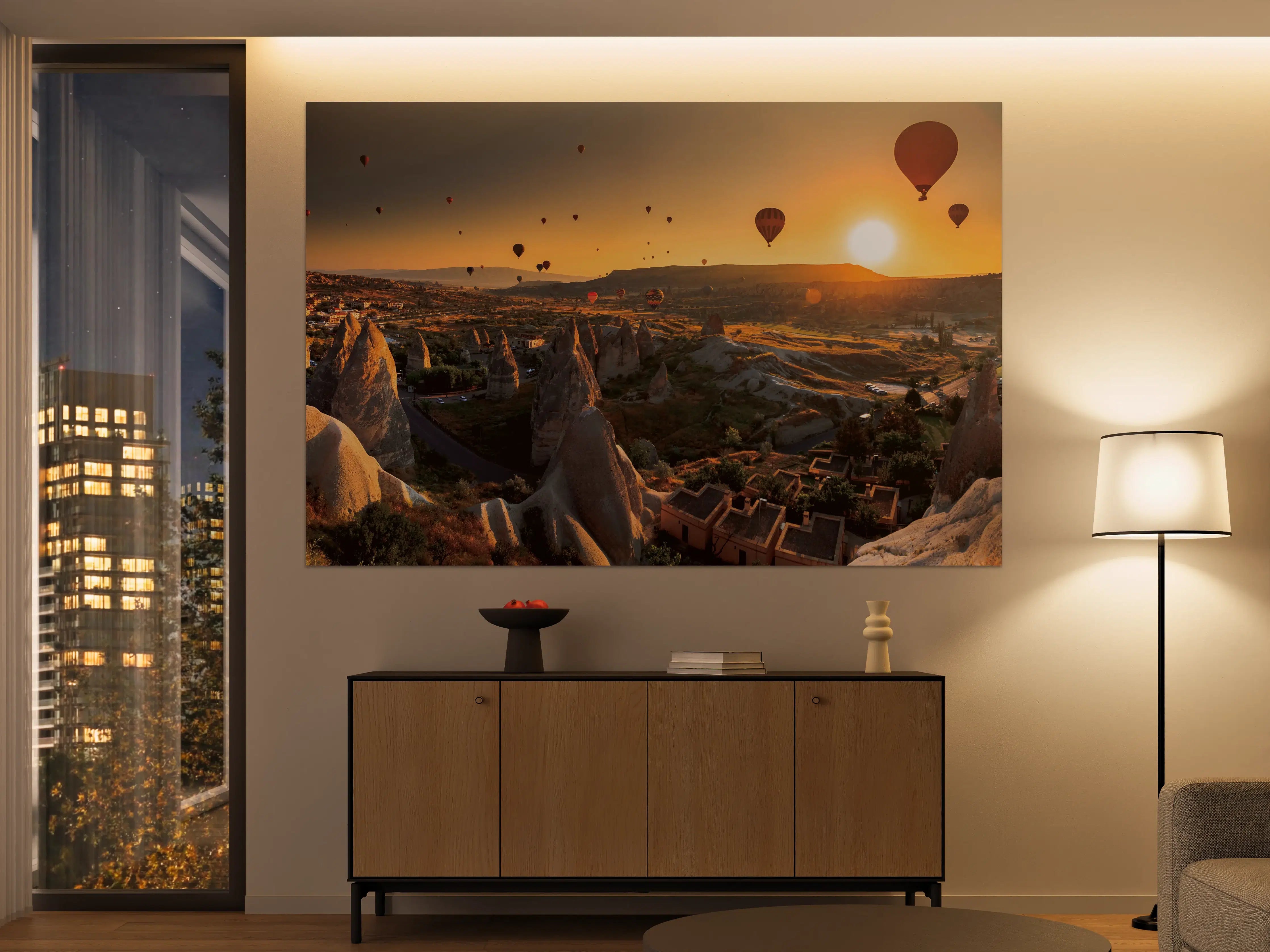 Große Wandbilder - Kappadokien Tal bei Sonnenaufgang