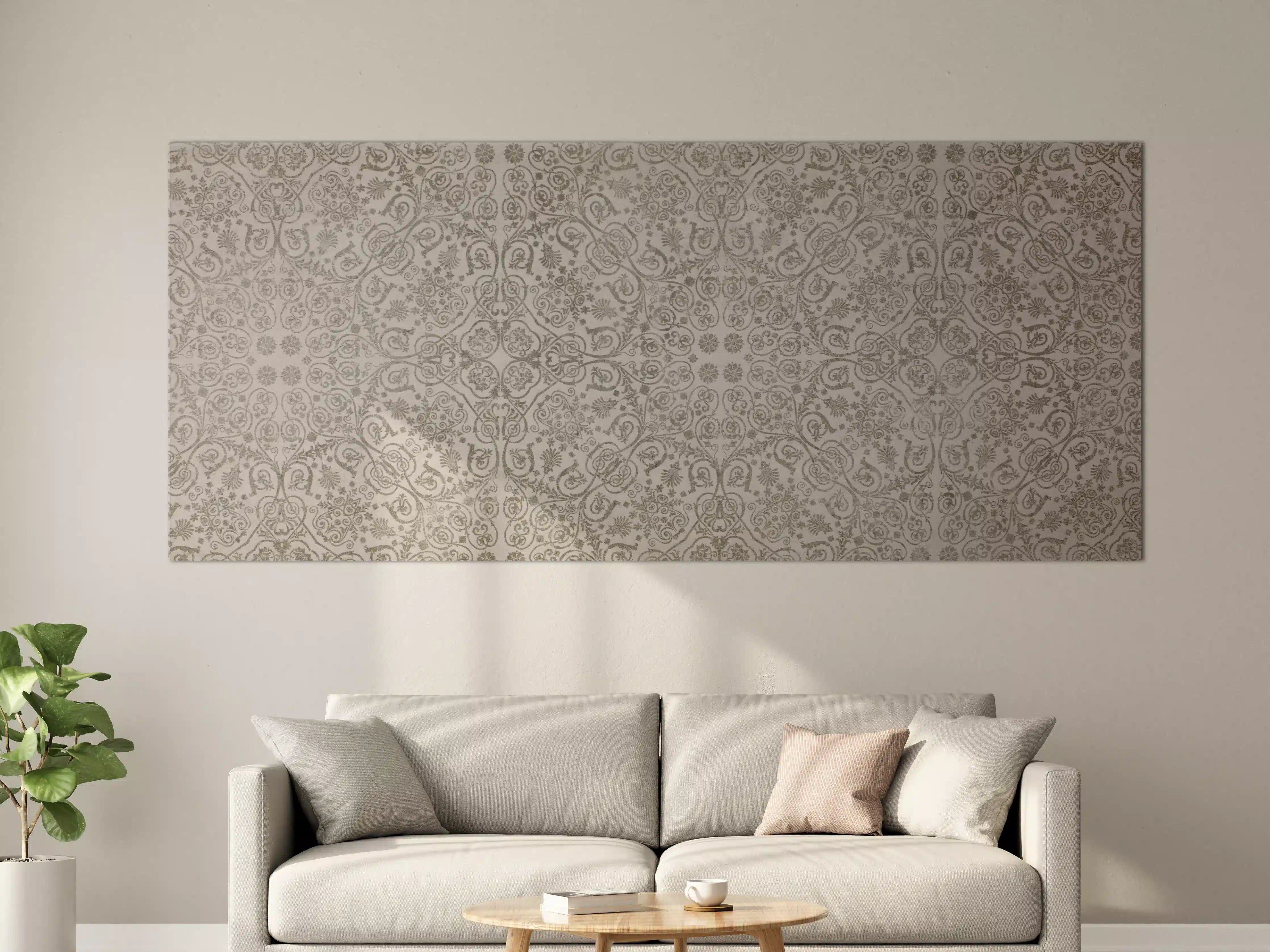Große Wandbilder - Keramikfliese mit abstraktem Mosaik-Blumenmuster