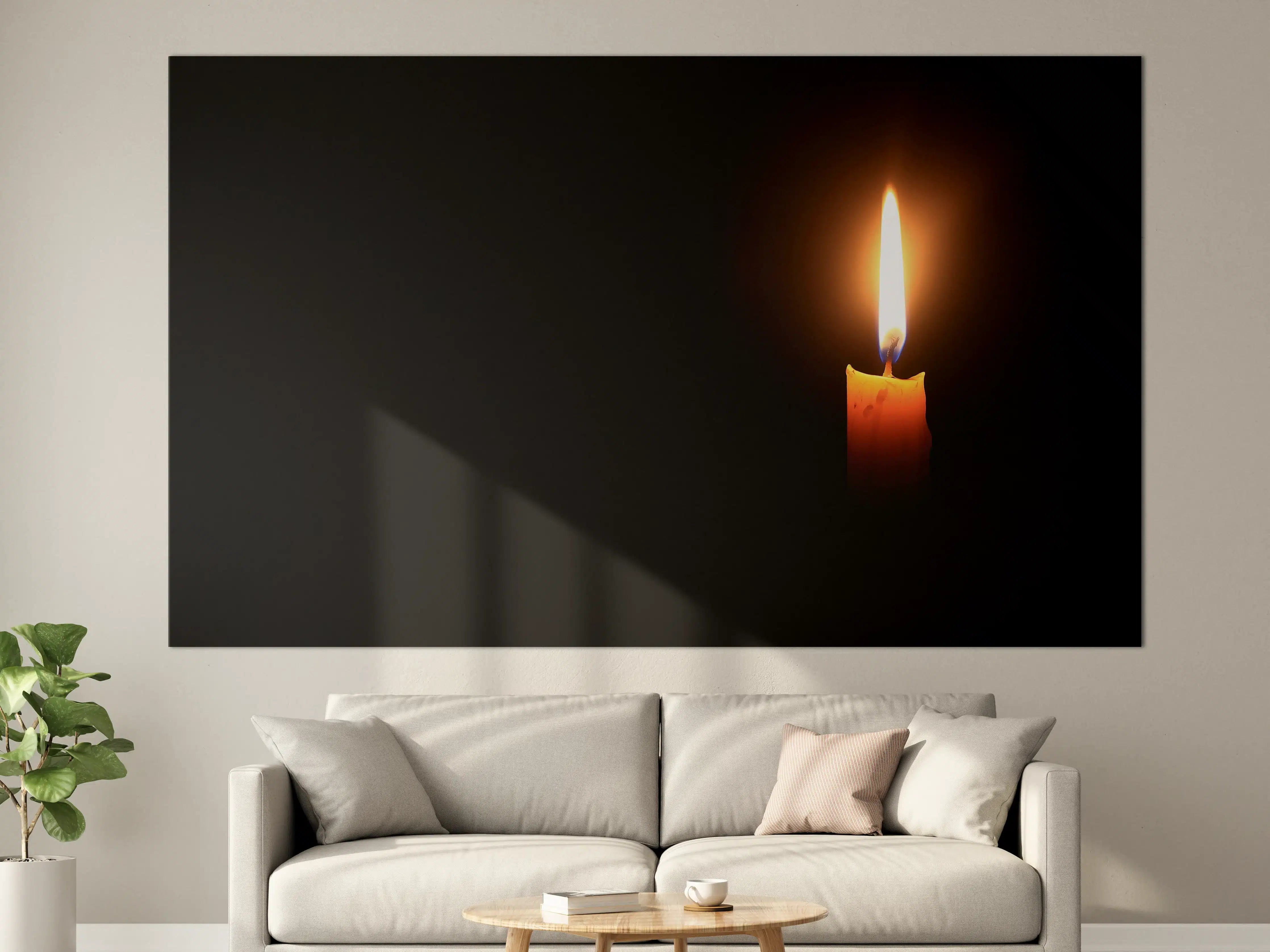 Große Wandbilder - Kerzenlicht im Dunklen