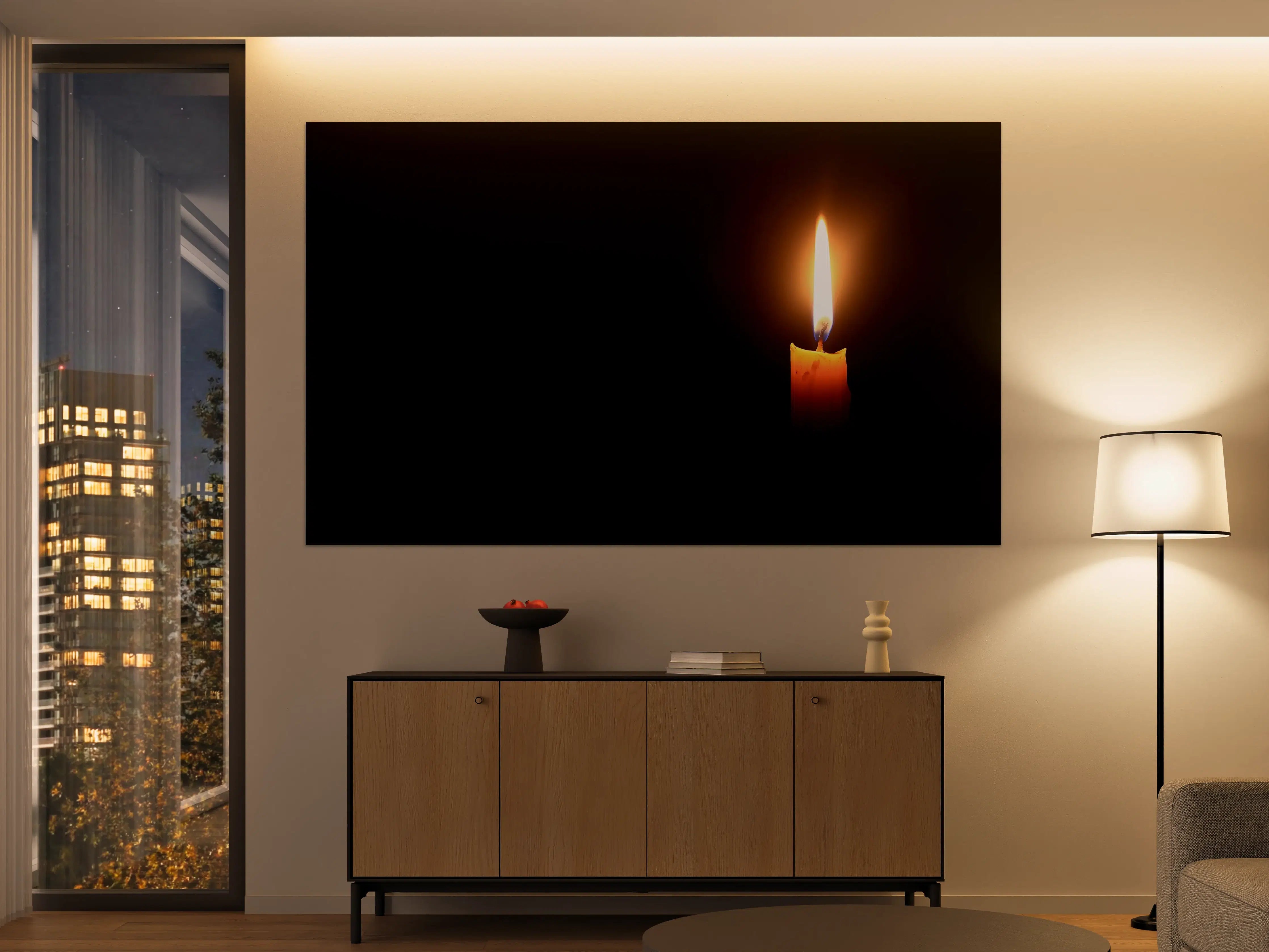 Große Wandbilder - Kerzenlicht im Dunklen