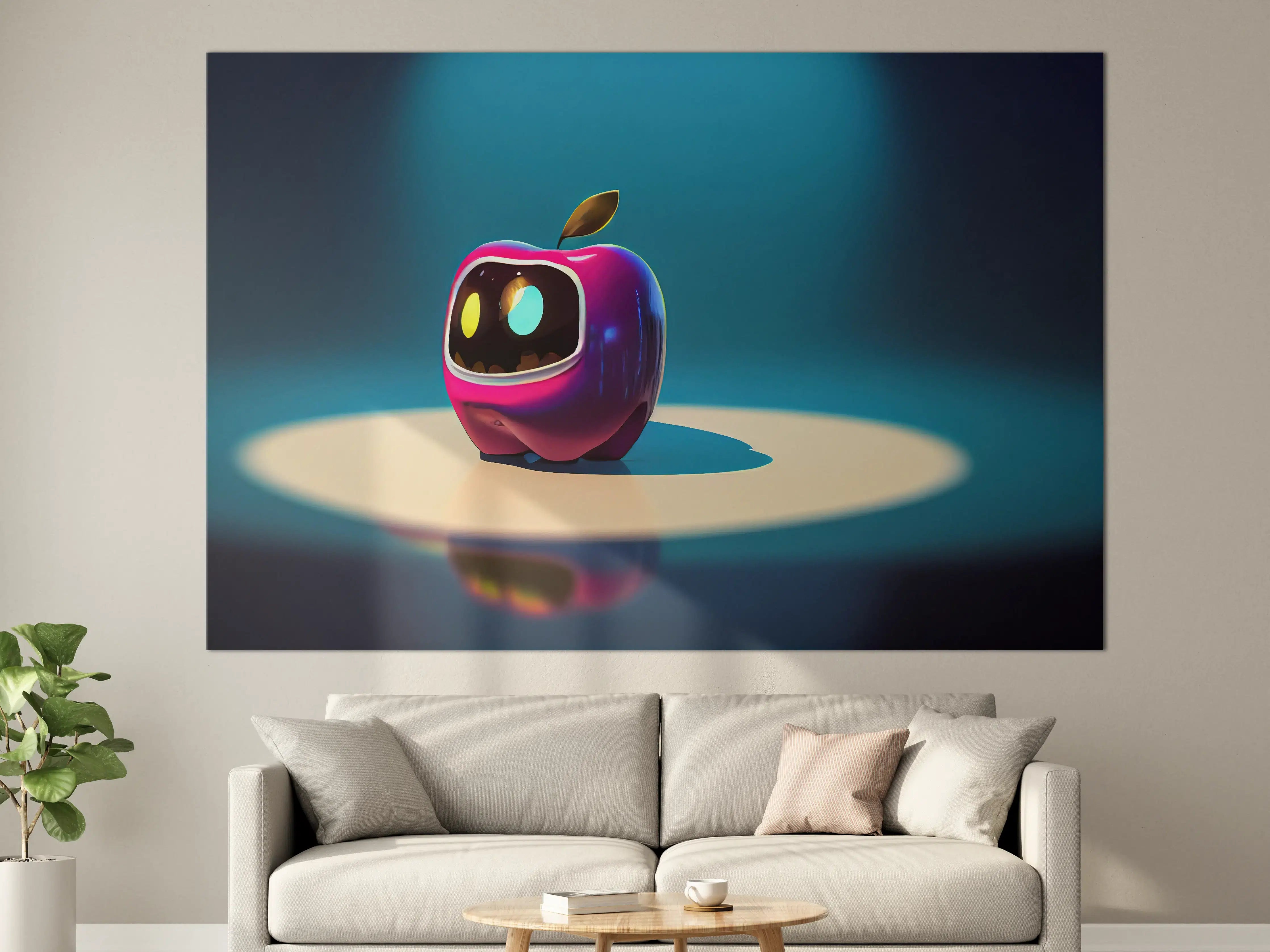 Große Wandbilder - Kindermotiv - 3D Apfelroboter