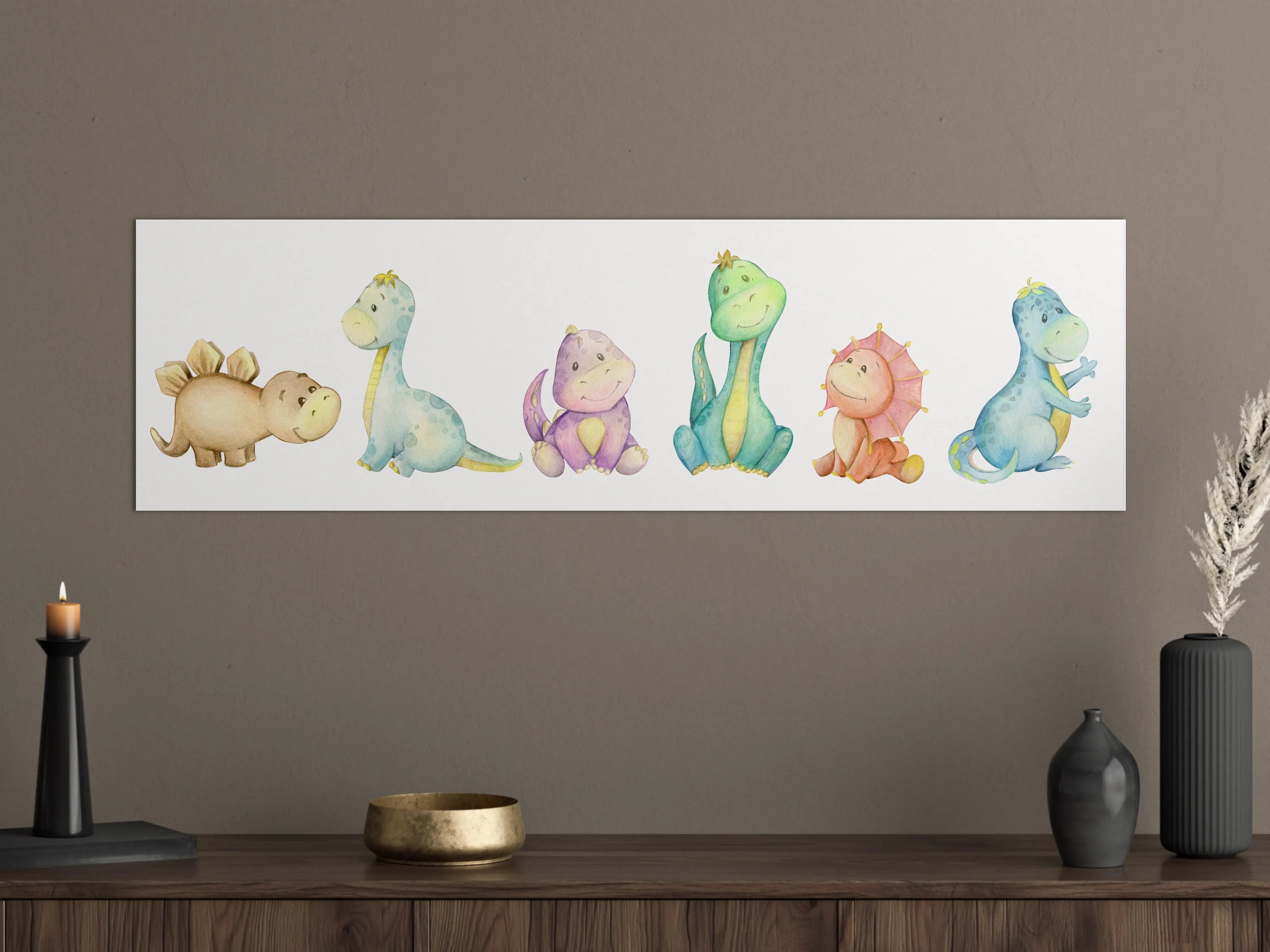 Große Wandbilder - Kindliche Dinosaurier