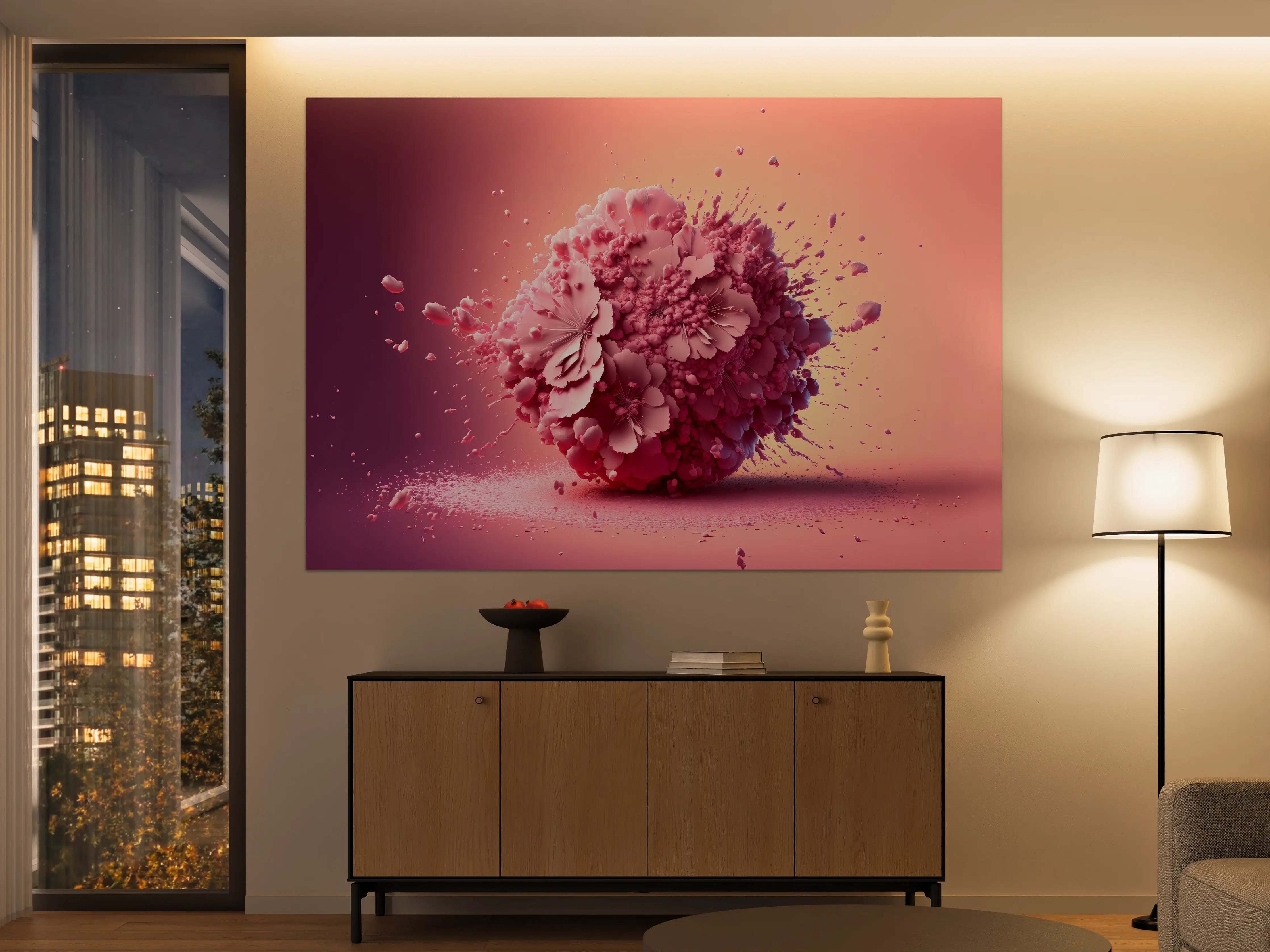 Große Wandbilder - Kirschblüten Explosion Rosa
