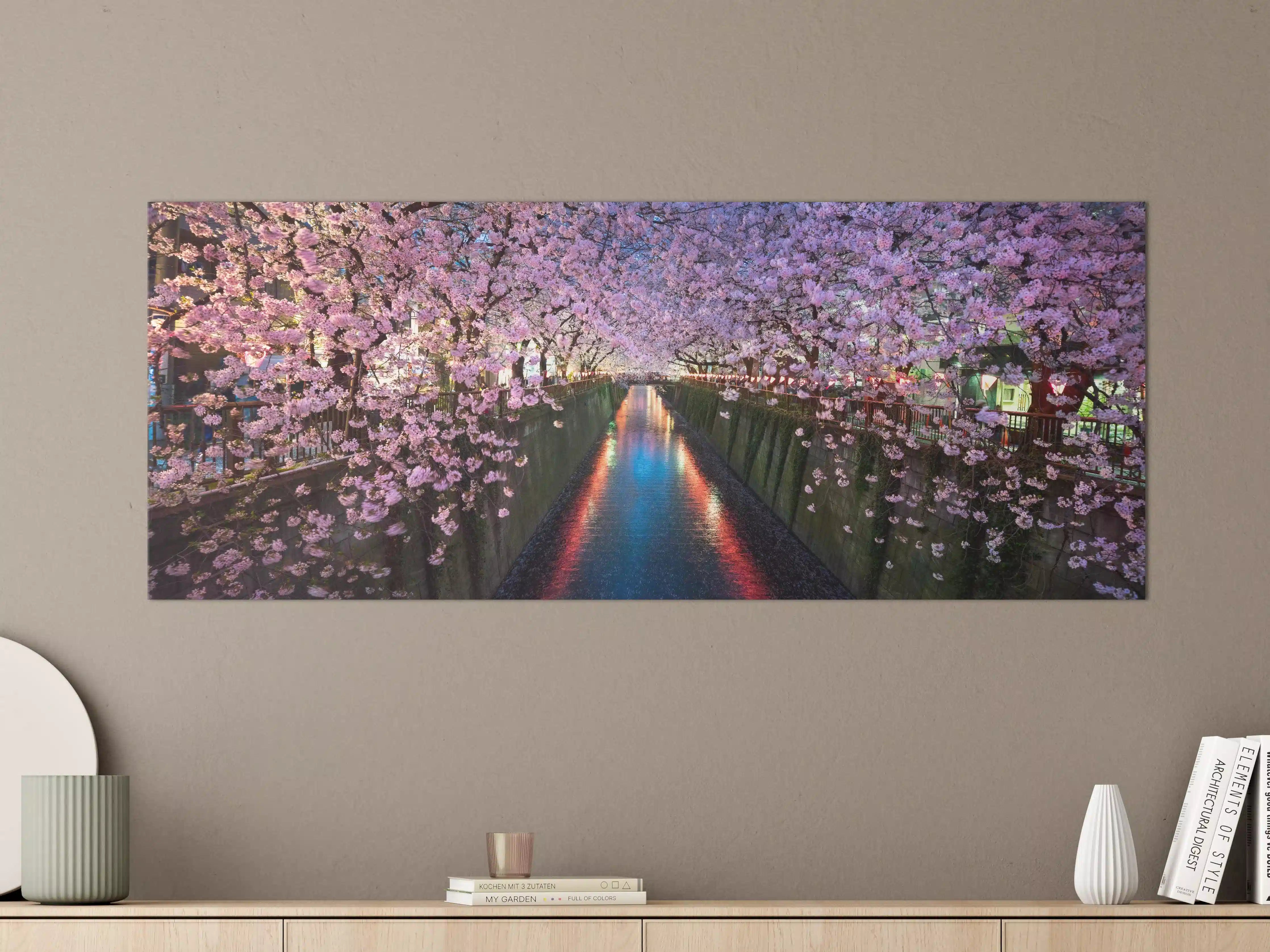Große Wandbilder - Kirschblüten bei Nacht Nakameguro - Tokio