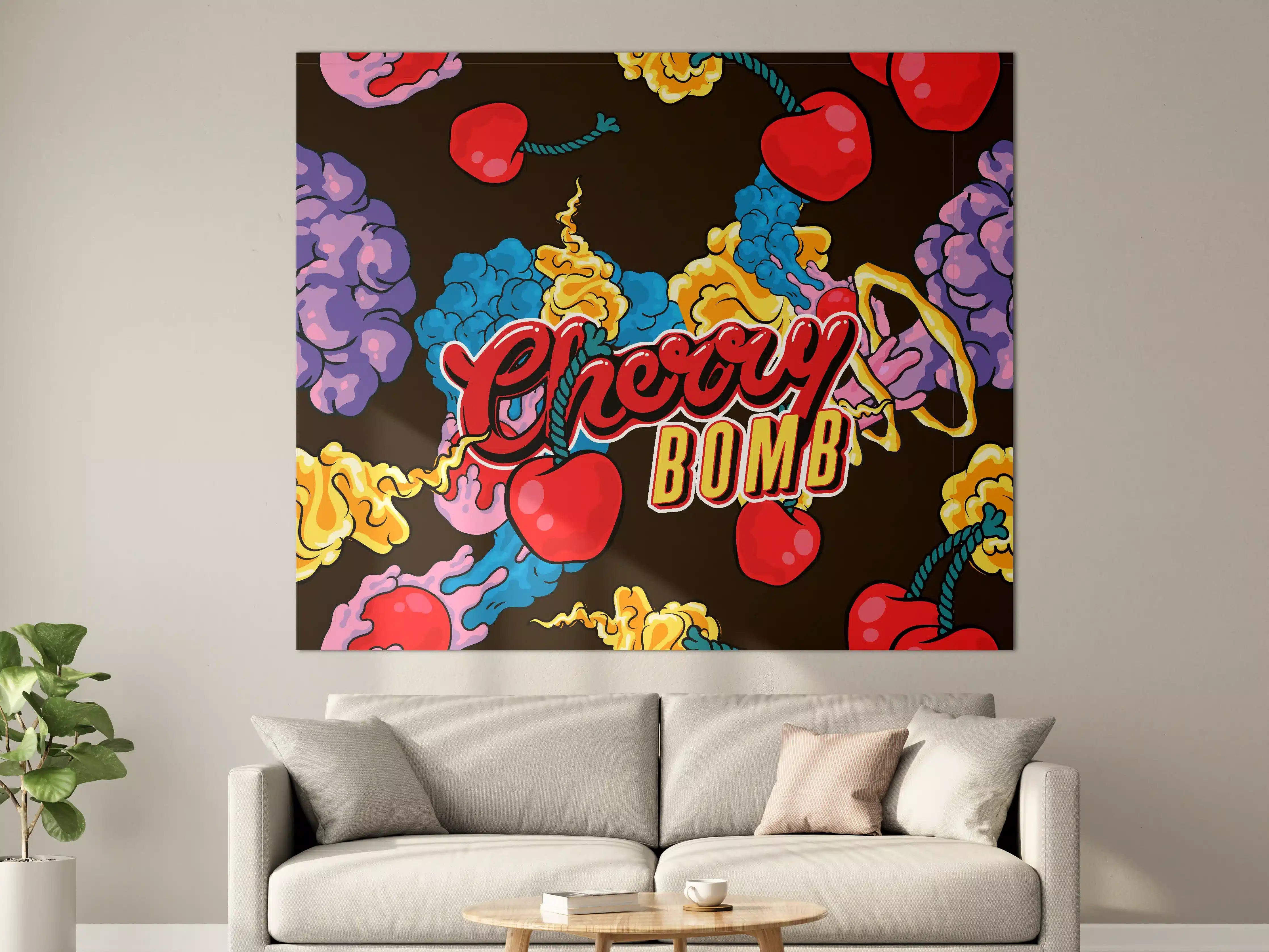 Große Wandbilder - Kirschbombe Graphik