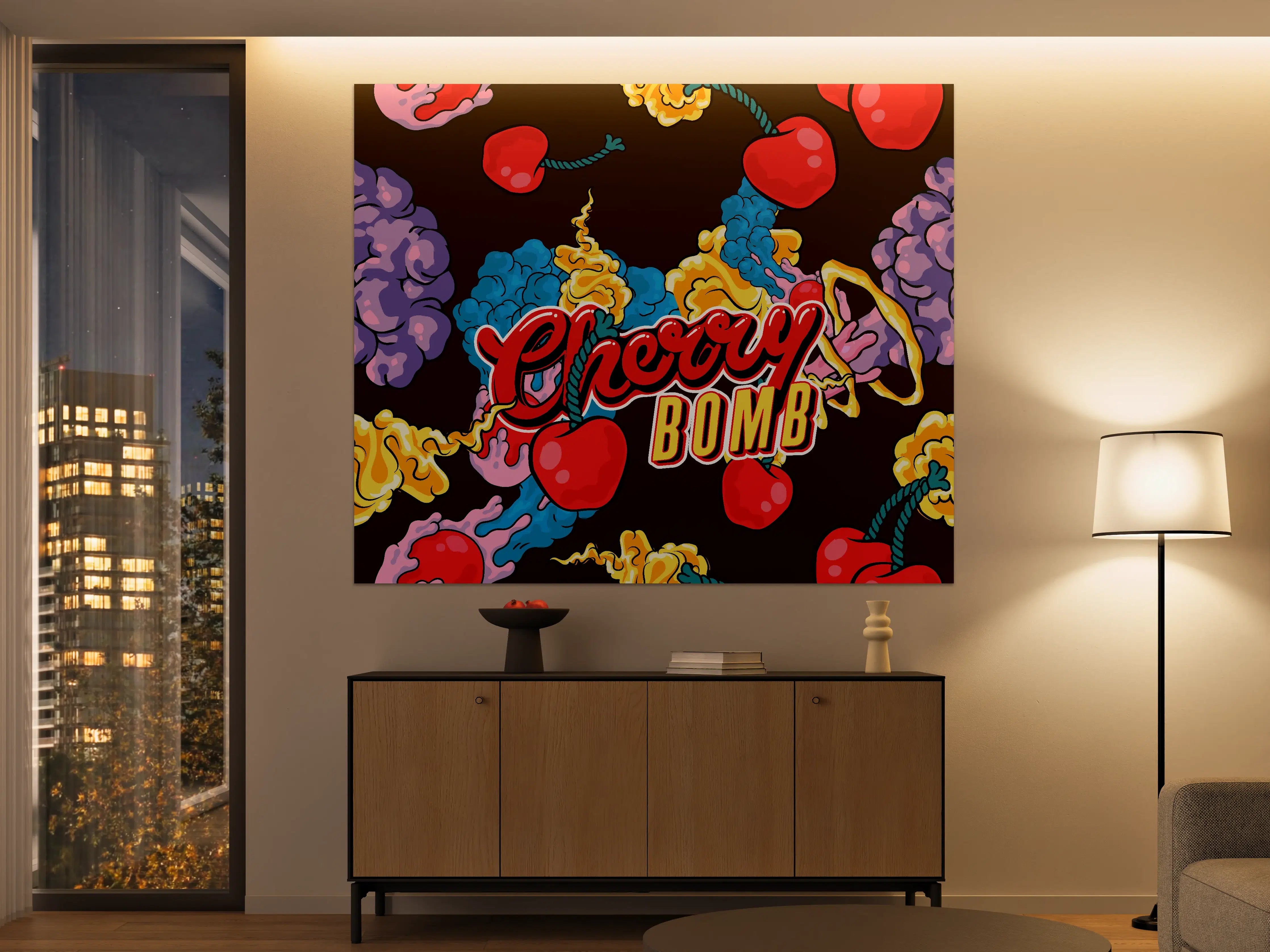 Große Wandbilder - Kirschbombe Graphik