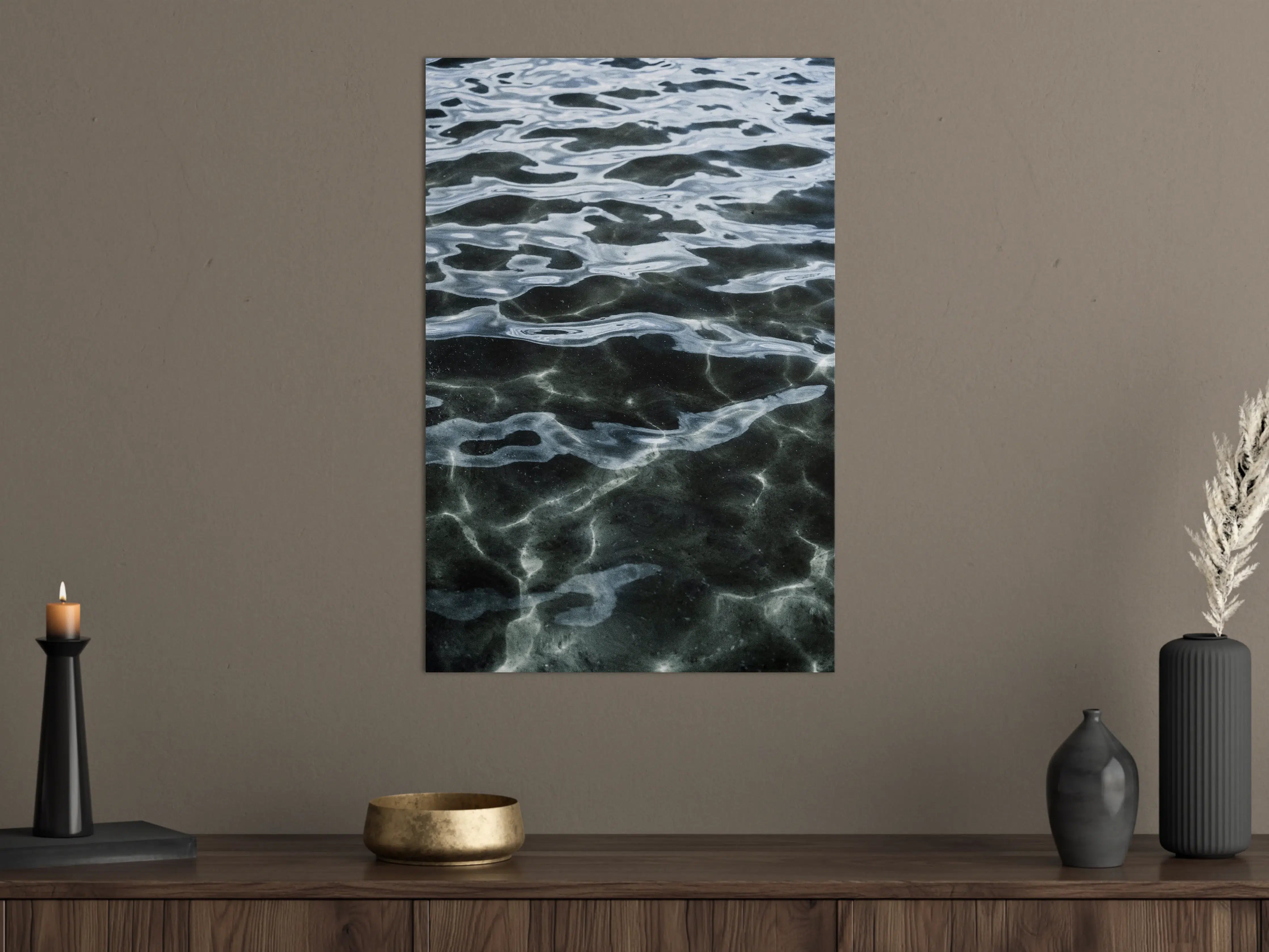 Große Wandbilder - Klares Wasser mit Lichtreflexen