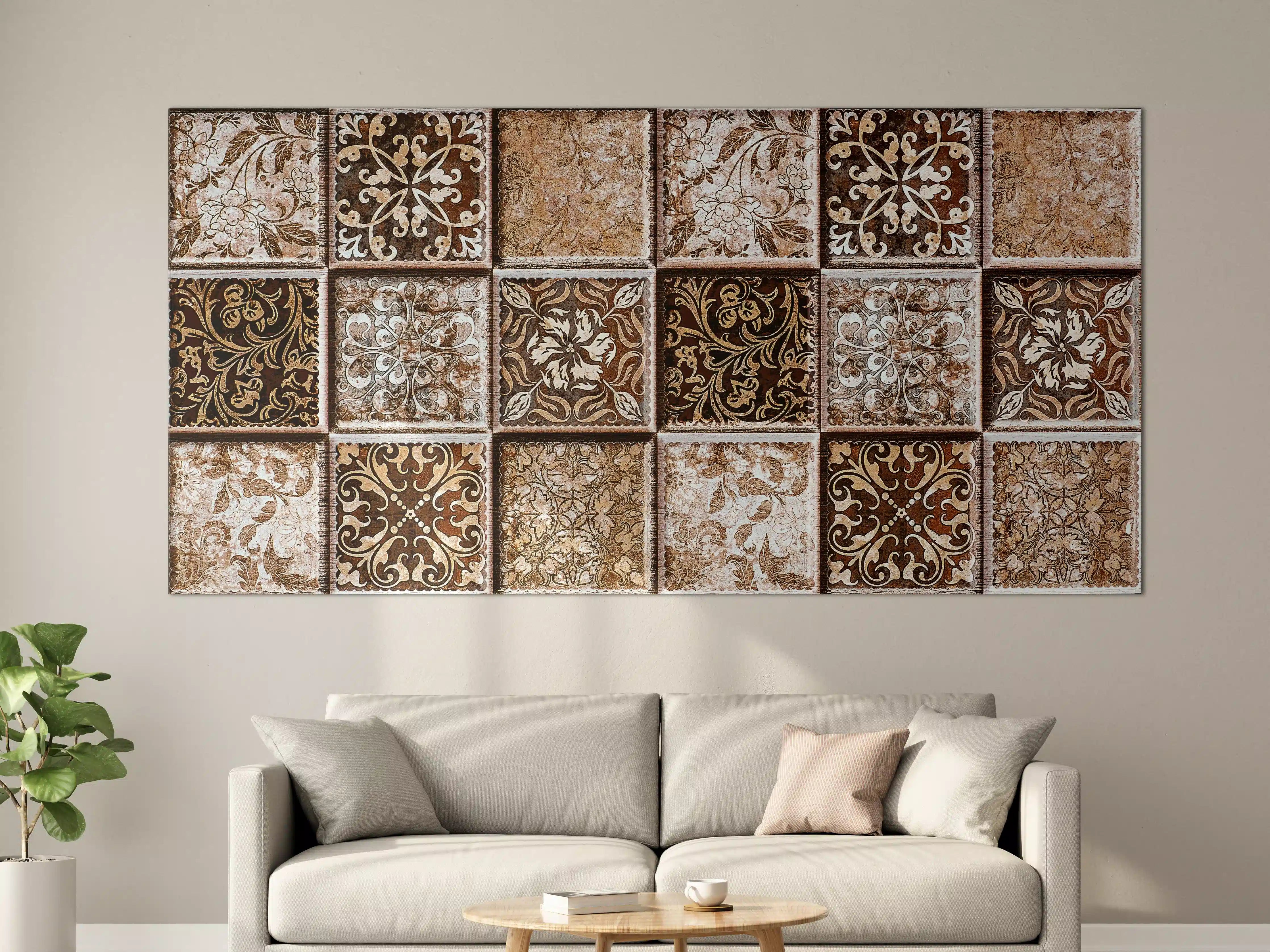 Große Wandbilder - Klassische Mosaik-Fliesen im Antik-Stil
