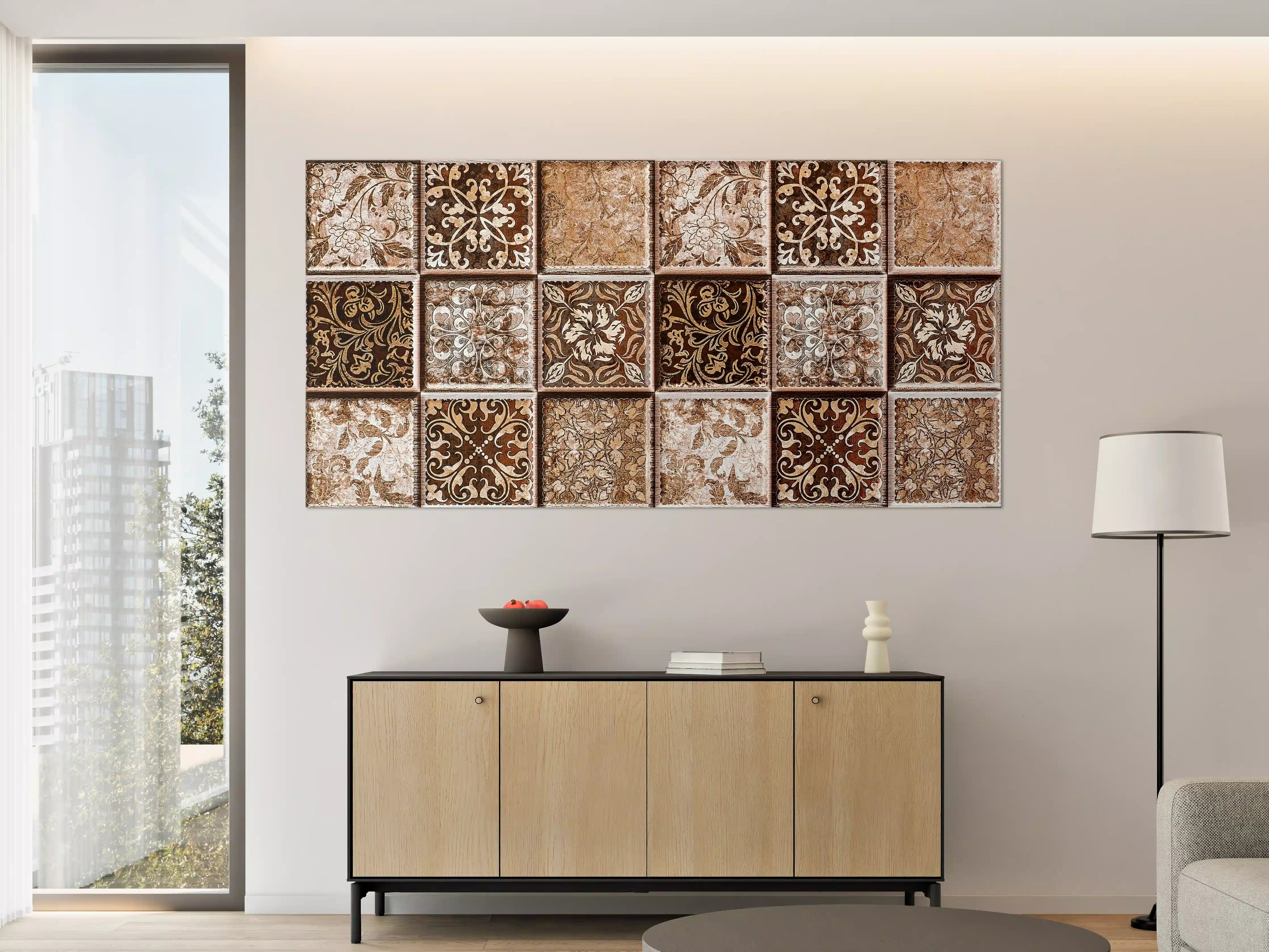 Große Wandbilder - Klassische Mosaik-Fliesen im Antik-Stil