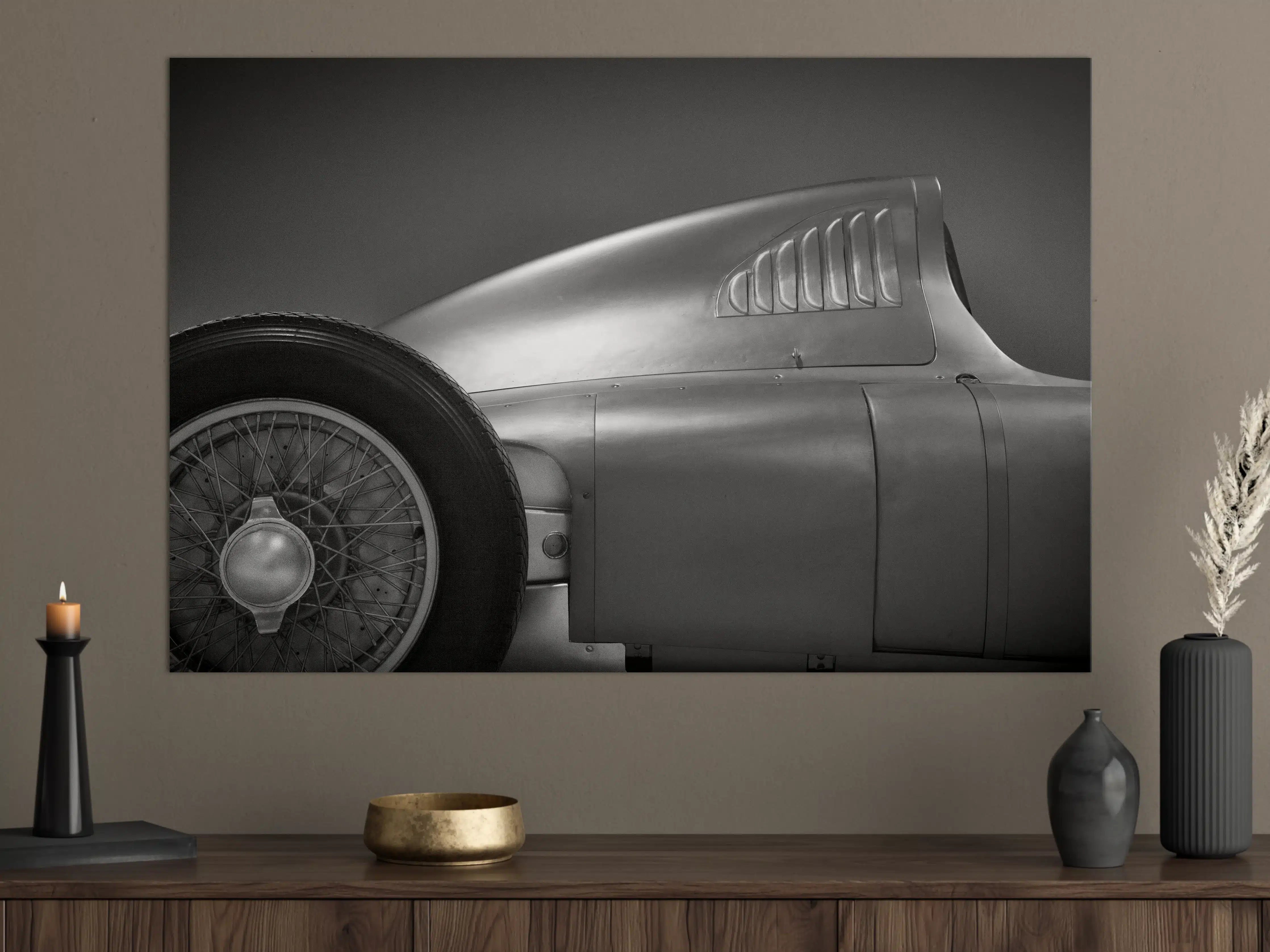 Große Wandbilder - Klassisches Automobild in Schwarz-Weiß