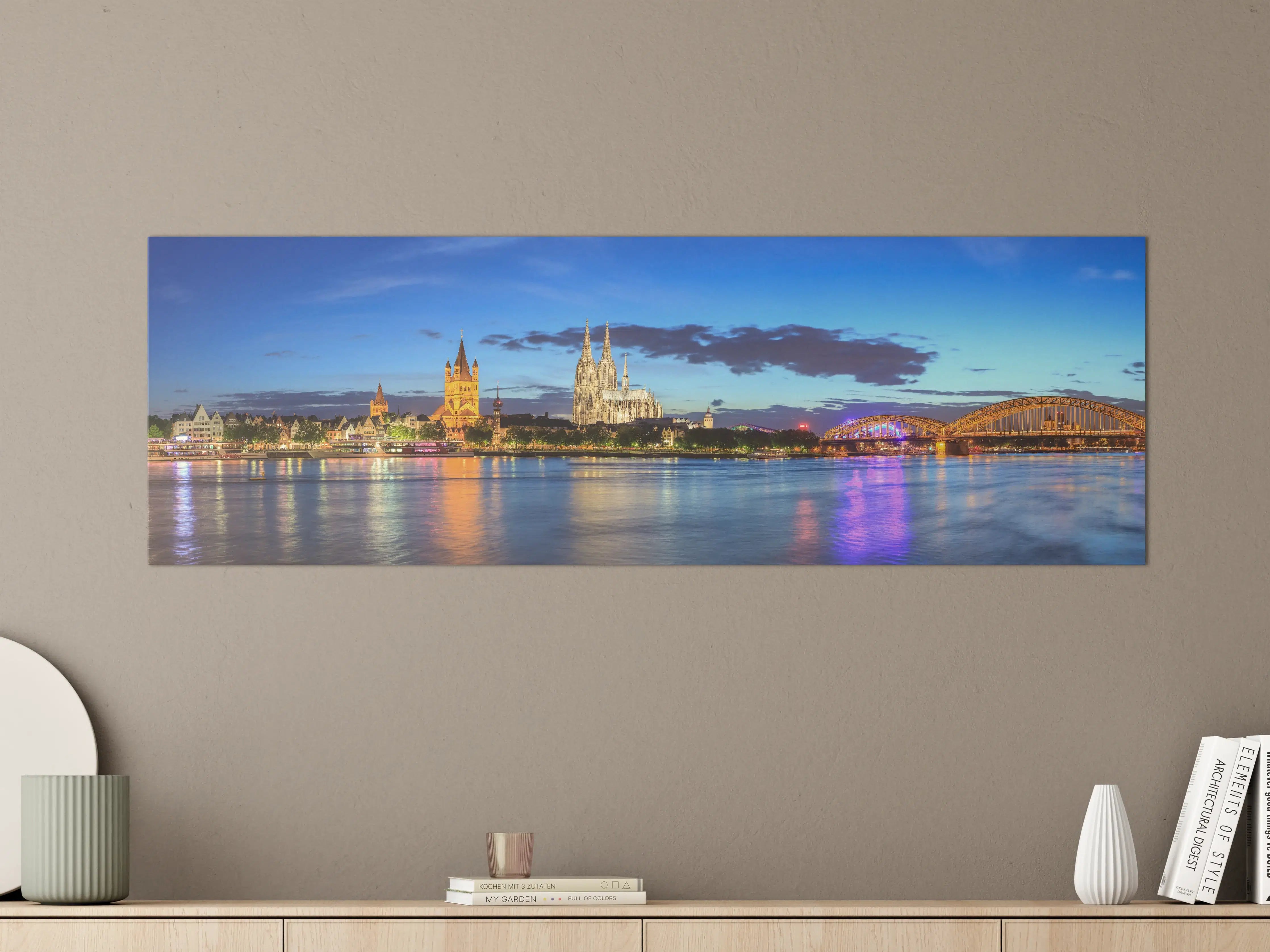 Große Wandbilder - Kölner Skyline - Nachts