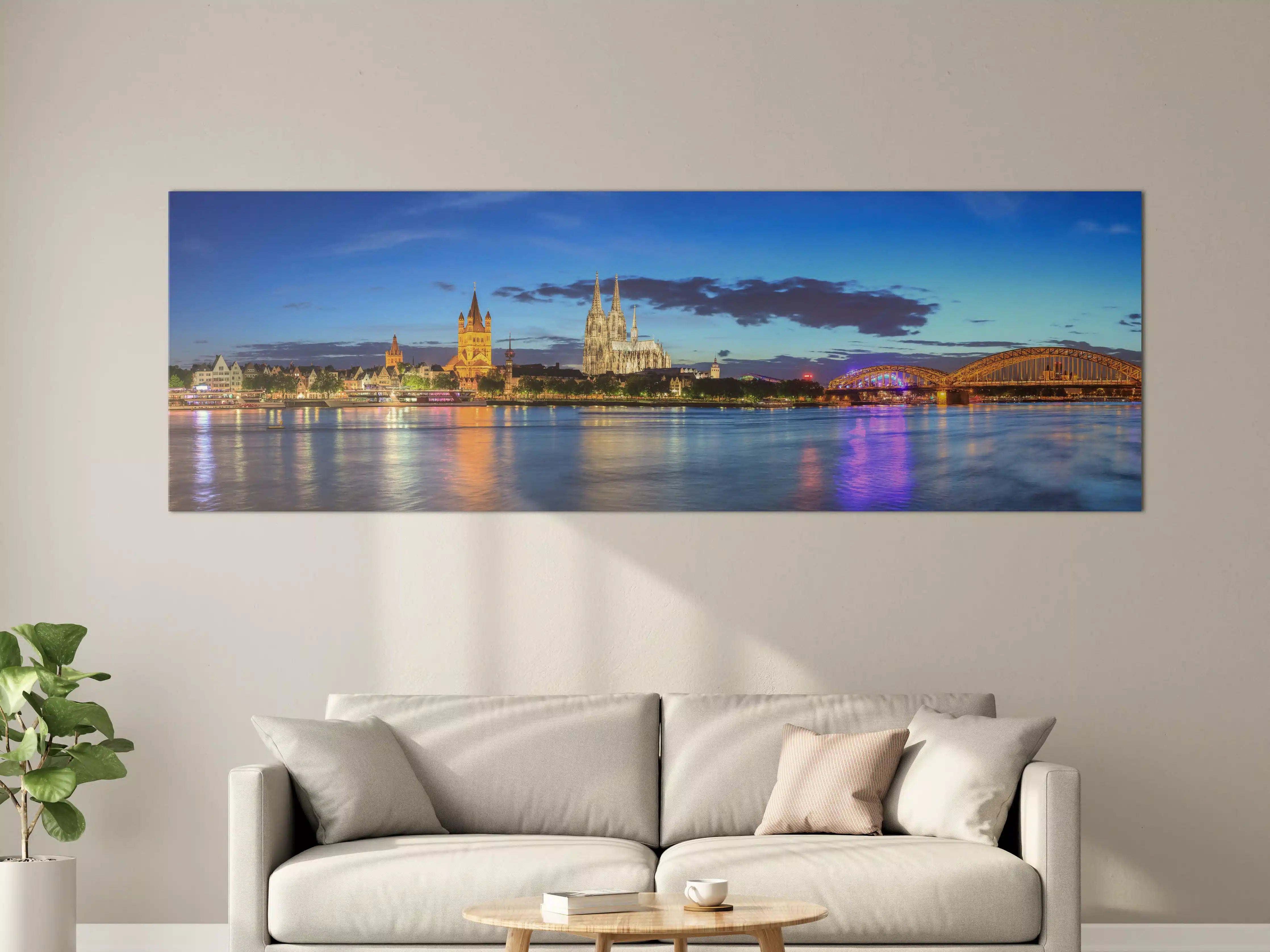 Große Wandbilder - Kölner Skyline - Nachts