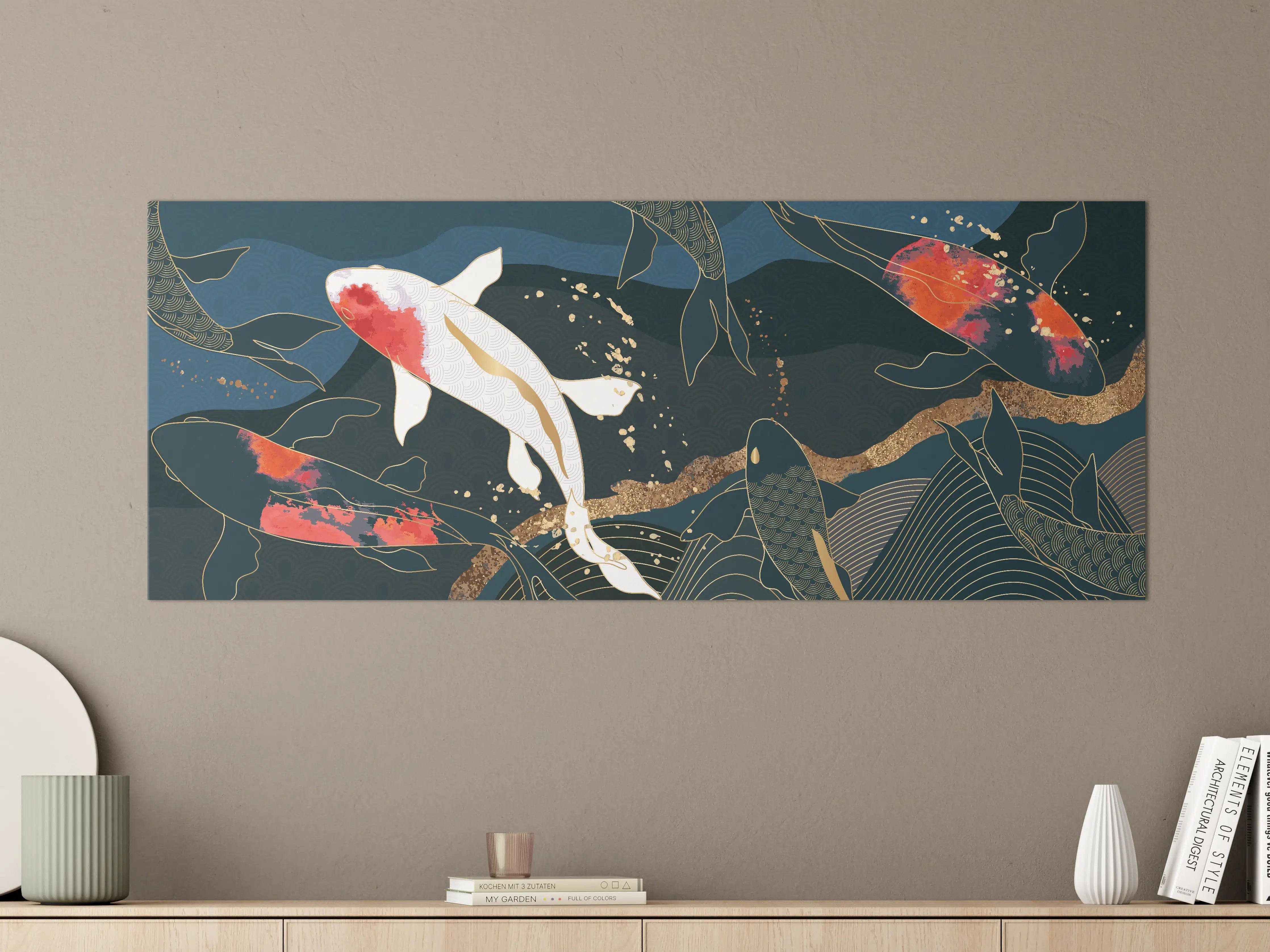 Große Wandbilder - Koi-Karpfen Kunstdruck